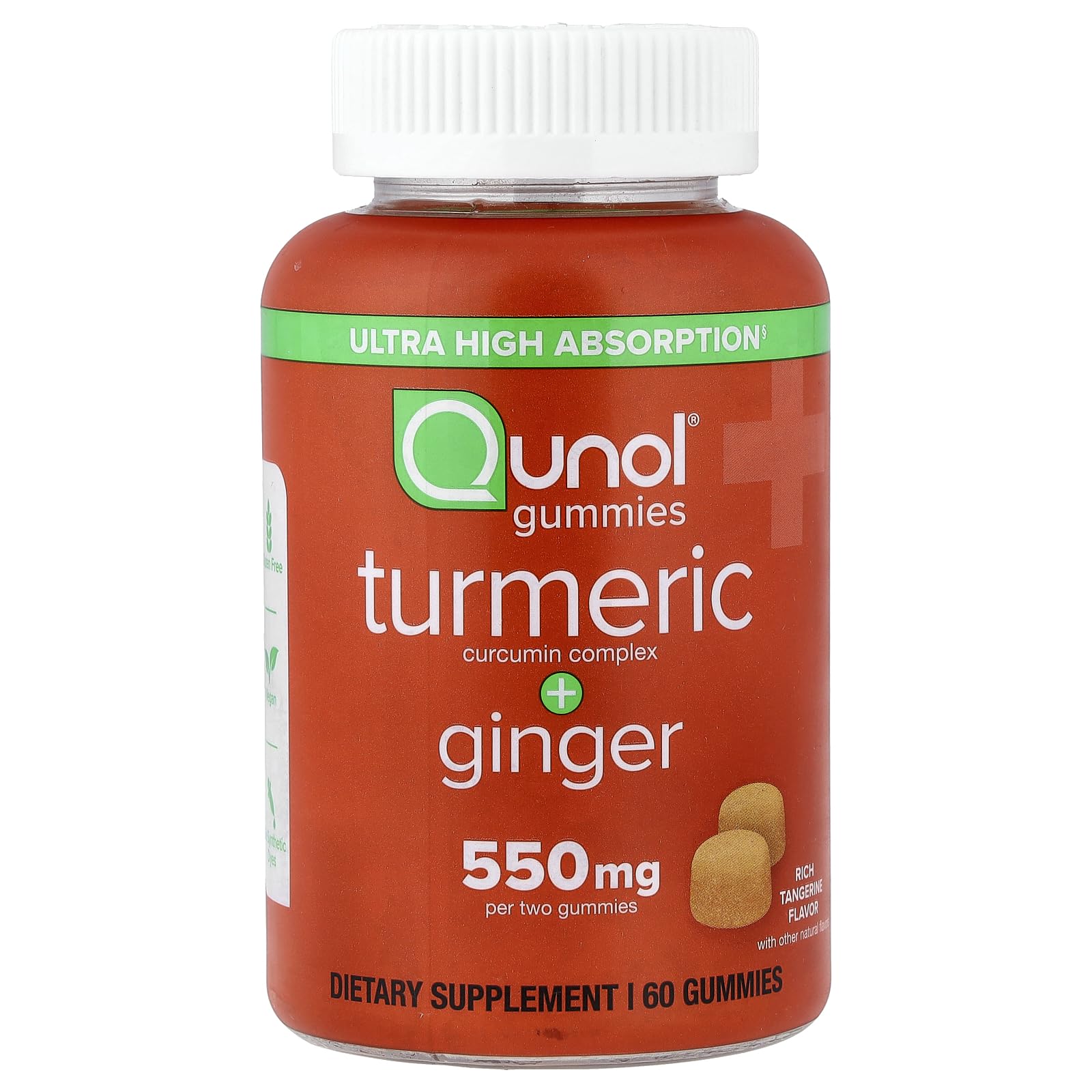 Qunol Turmeric and Ginger Gummies, 60 Count