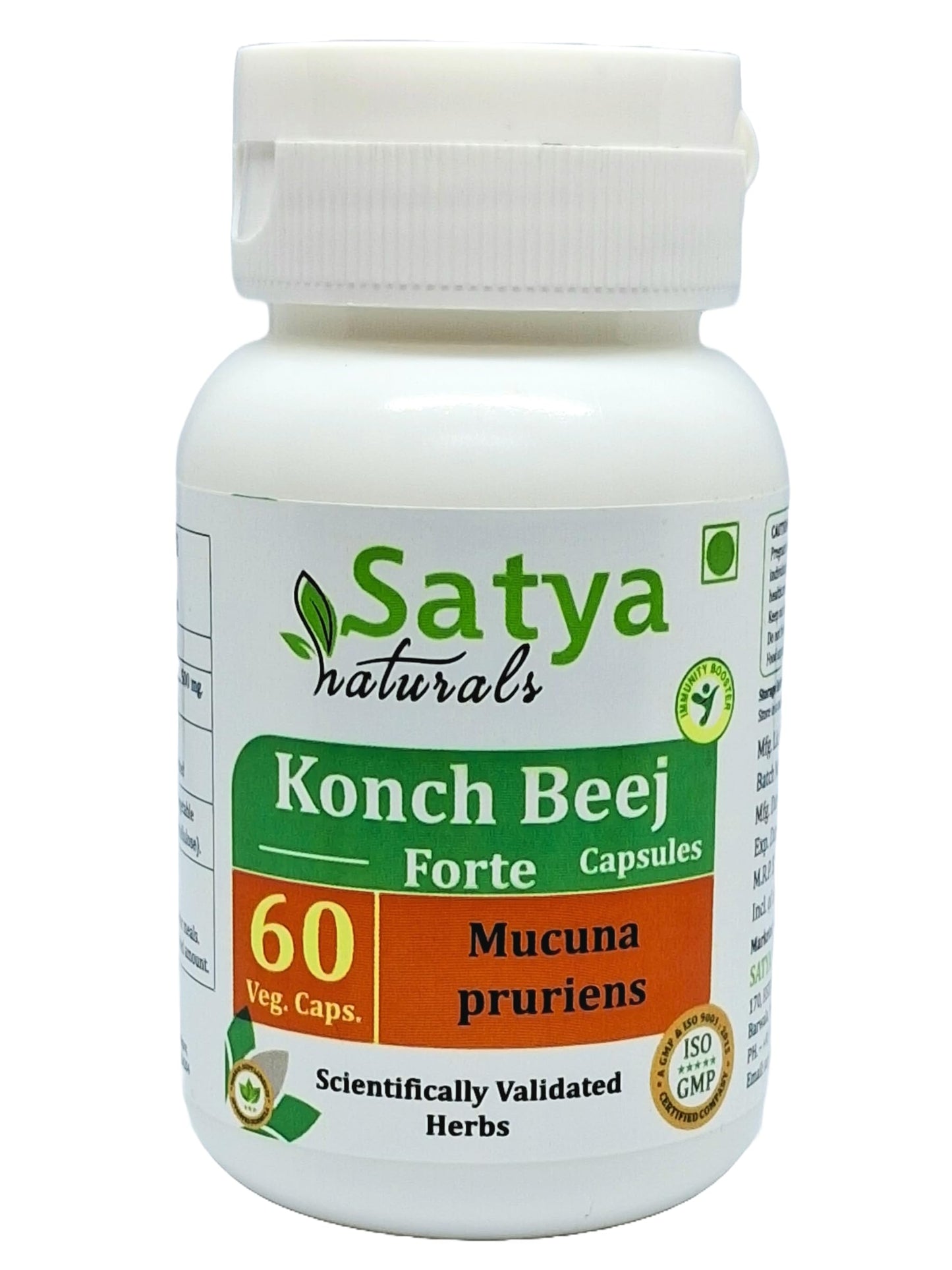 Satya Naturals Konch Beej Forte Capsules, 120 Count