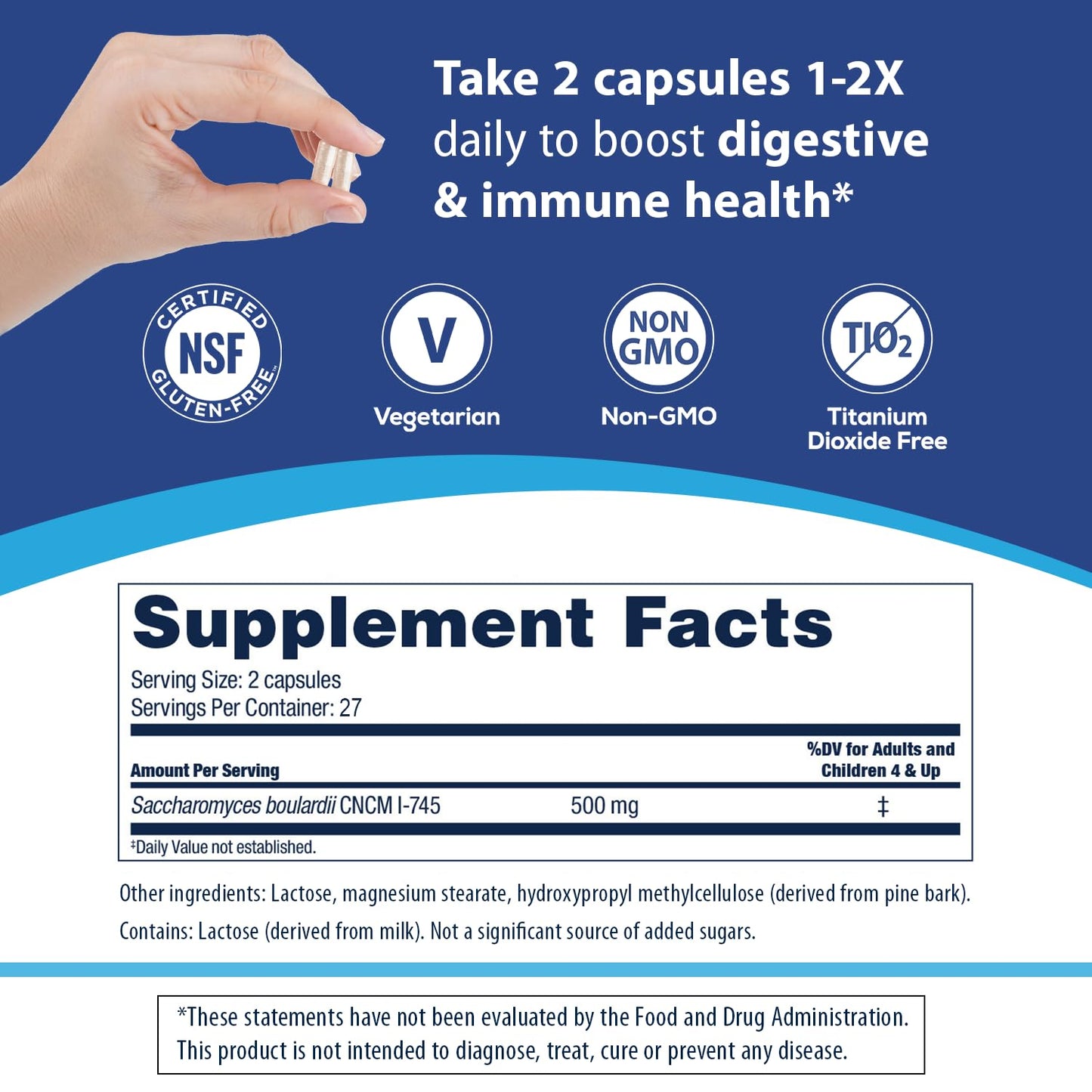 Florastor Probiotic for Digestive and Immune Health Capsules, 54 Capsules