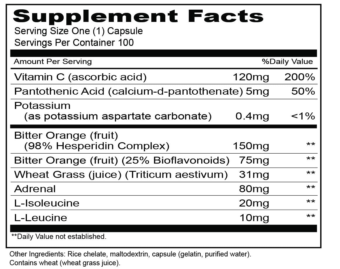 Priority One Adrenal Focus Capsule 100 Capsules