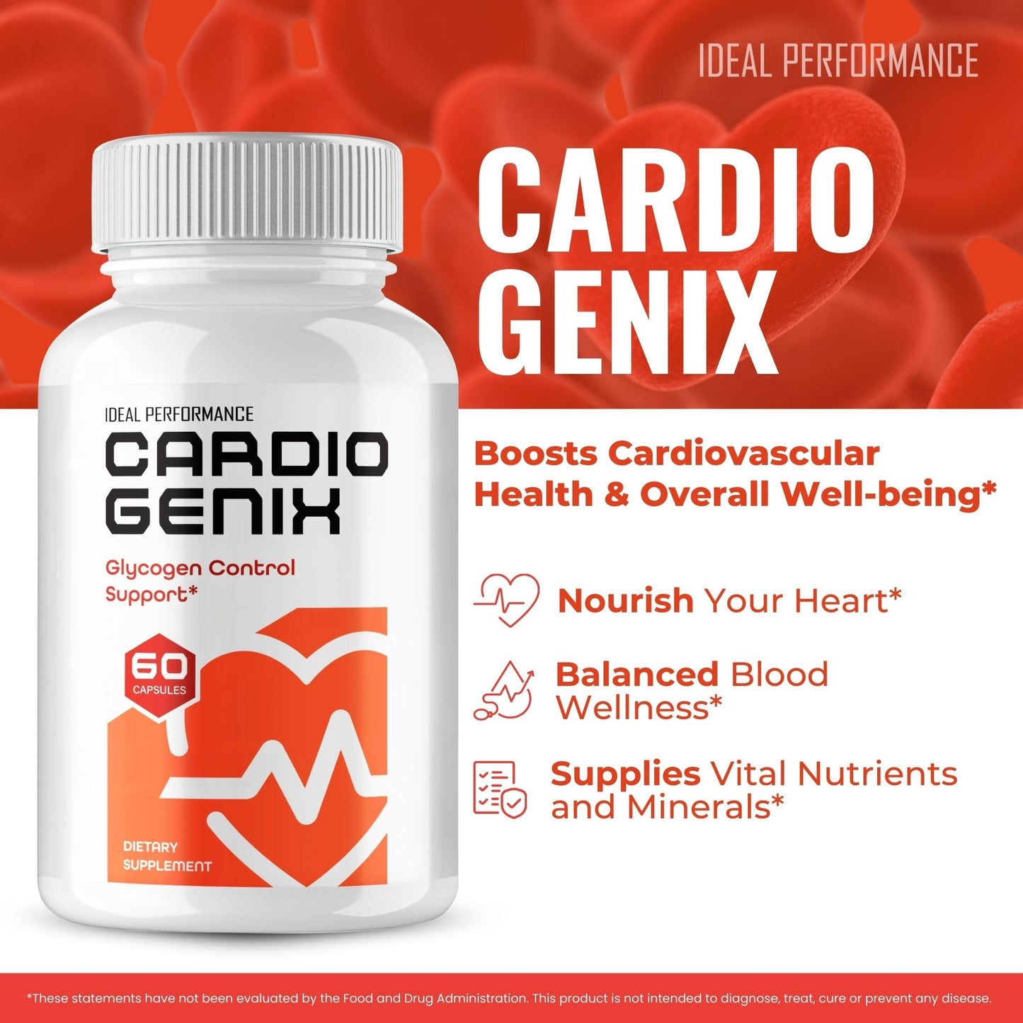 IDEAL PERFORMANCE Cardio Genix Capsule, 60 Count