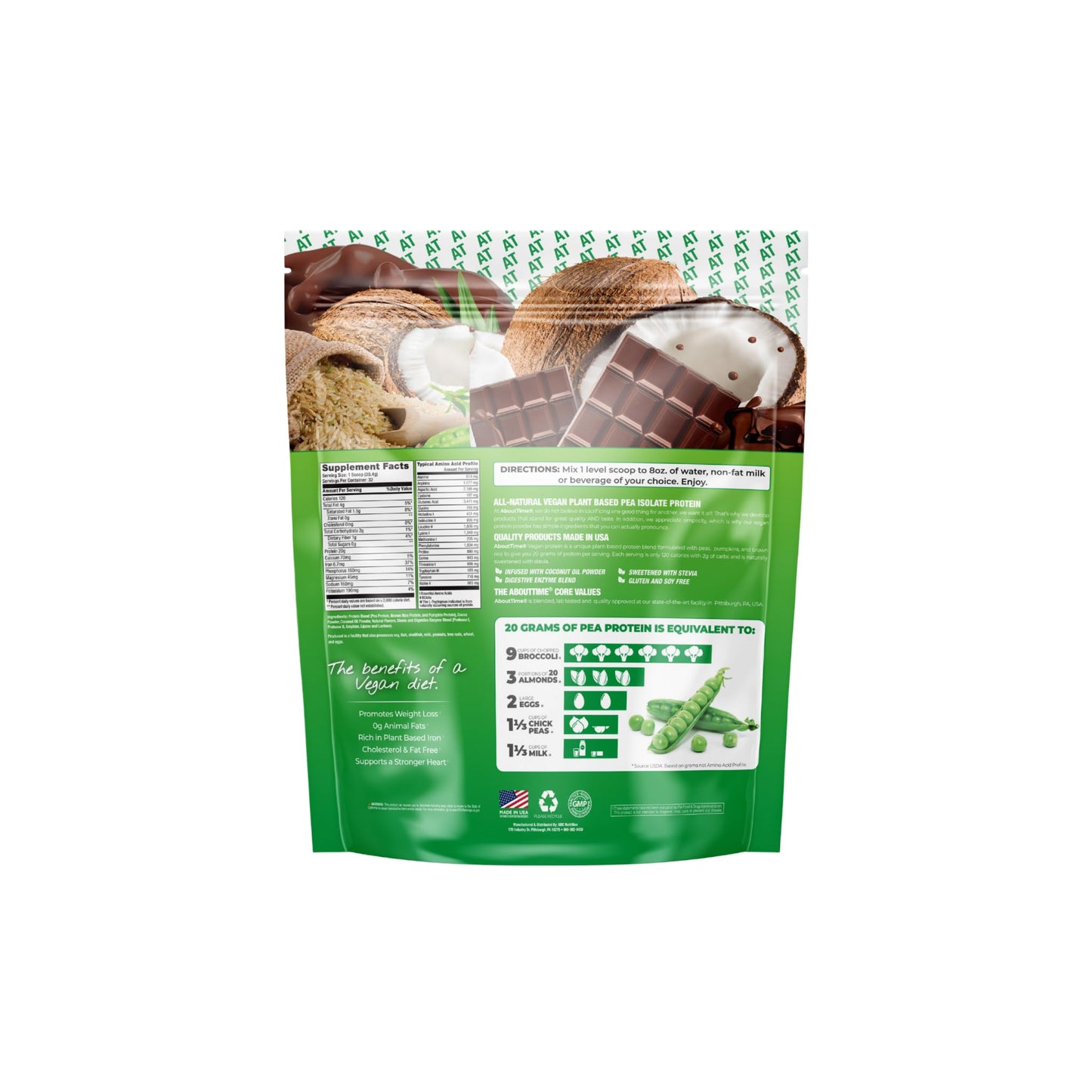 About Time Vegan Protein Powder 32 Servings
