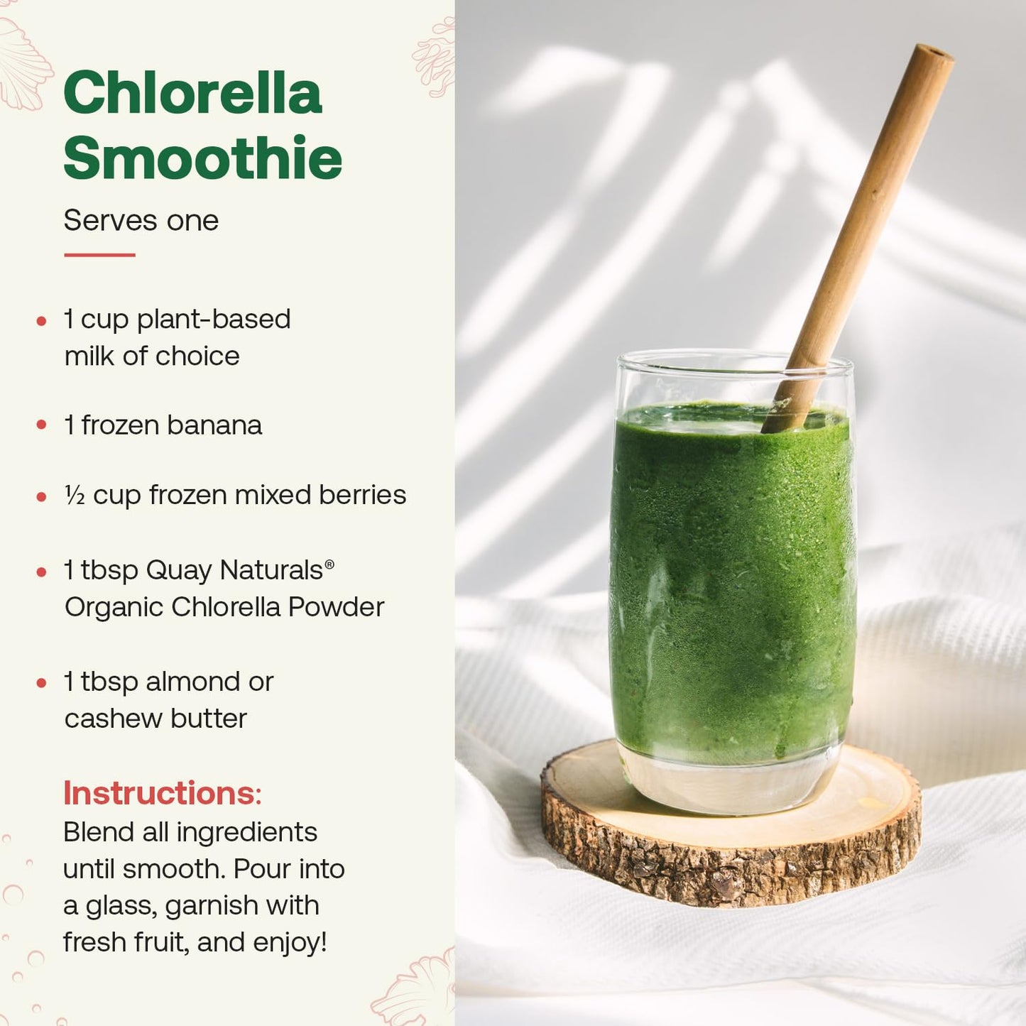 Quay Naturals Organic Chlorella Powder 4 oz