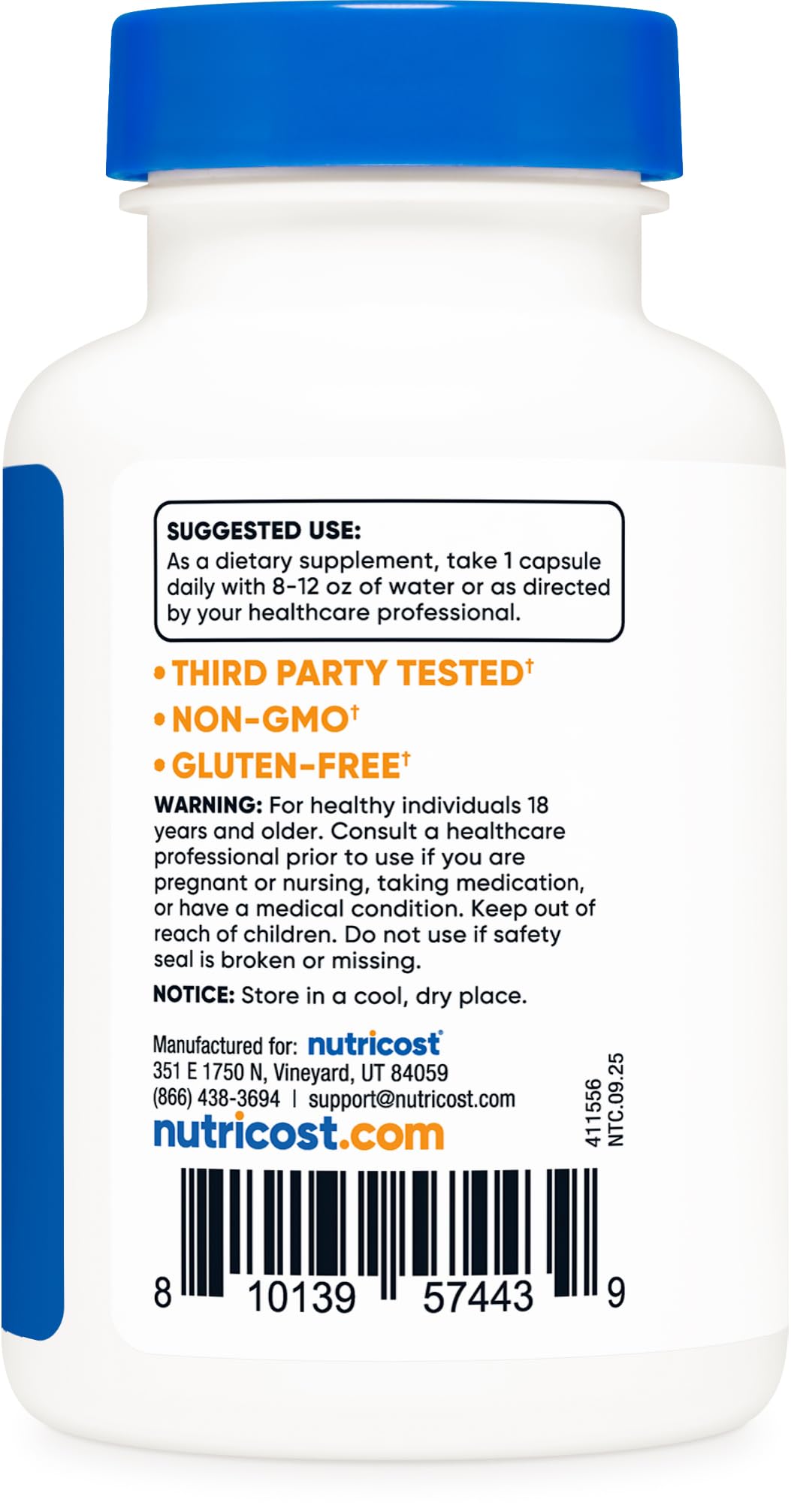 Nutricost Lactase Enzyme Complex 3,000 FCC ALU Capsules, 120 Count
