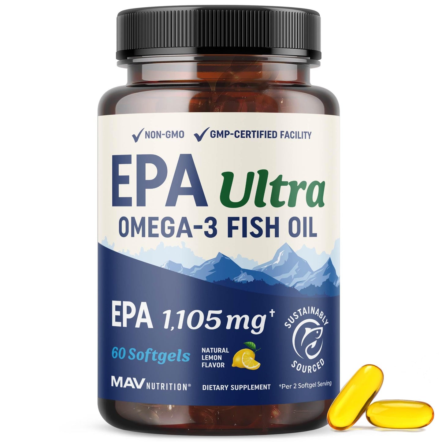 MAV NUTRITION EPA Ultra 1,105MG Softgel 60 Count