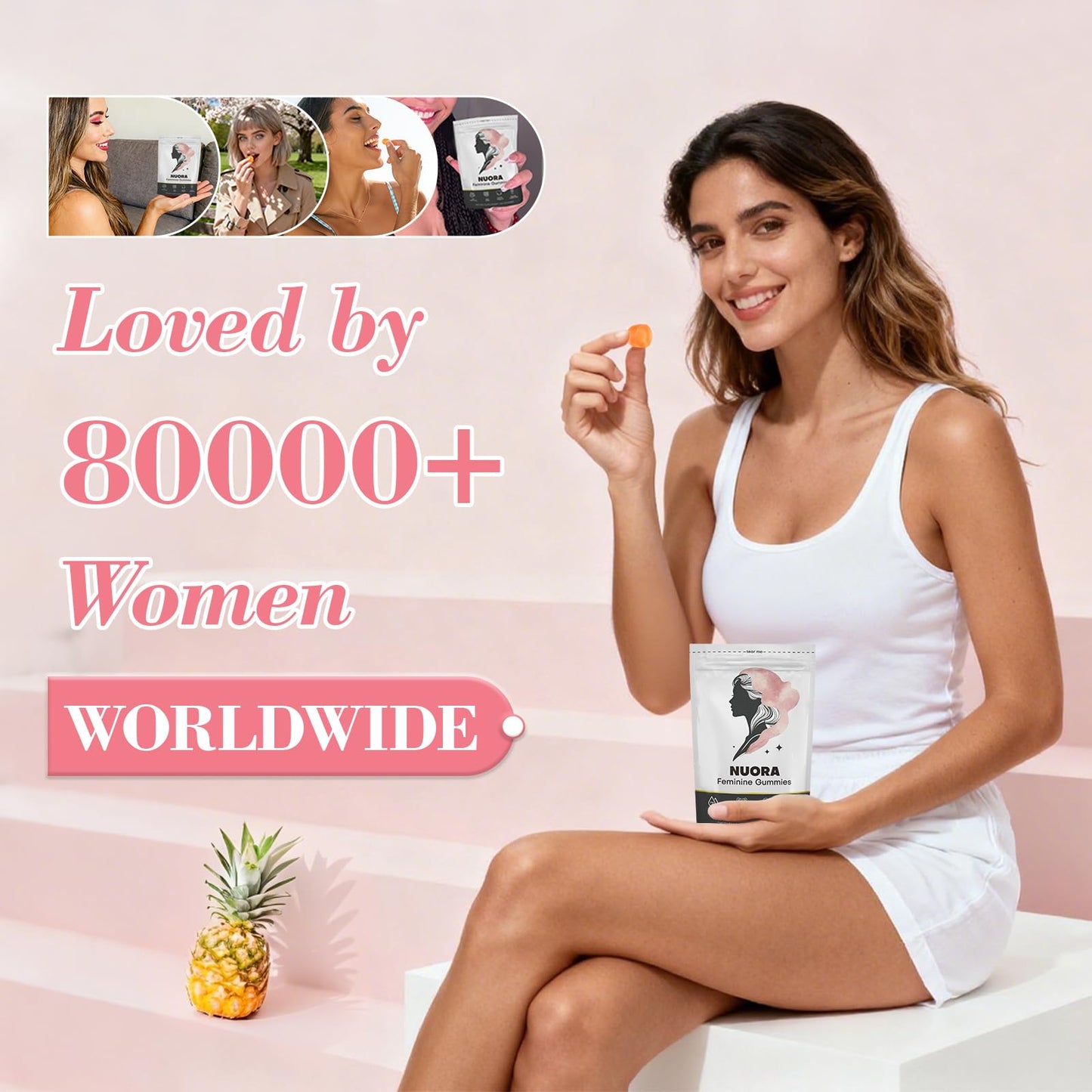 Fynzylarv Feminine Balance Gummies for Women’s 60 Gummies
