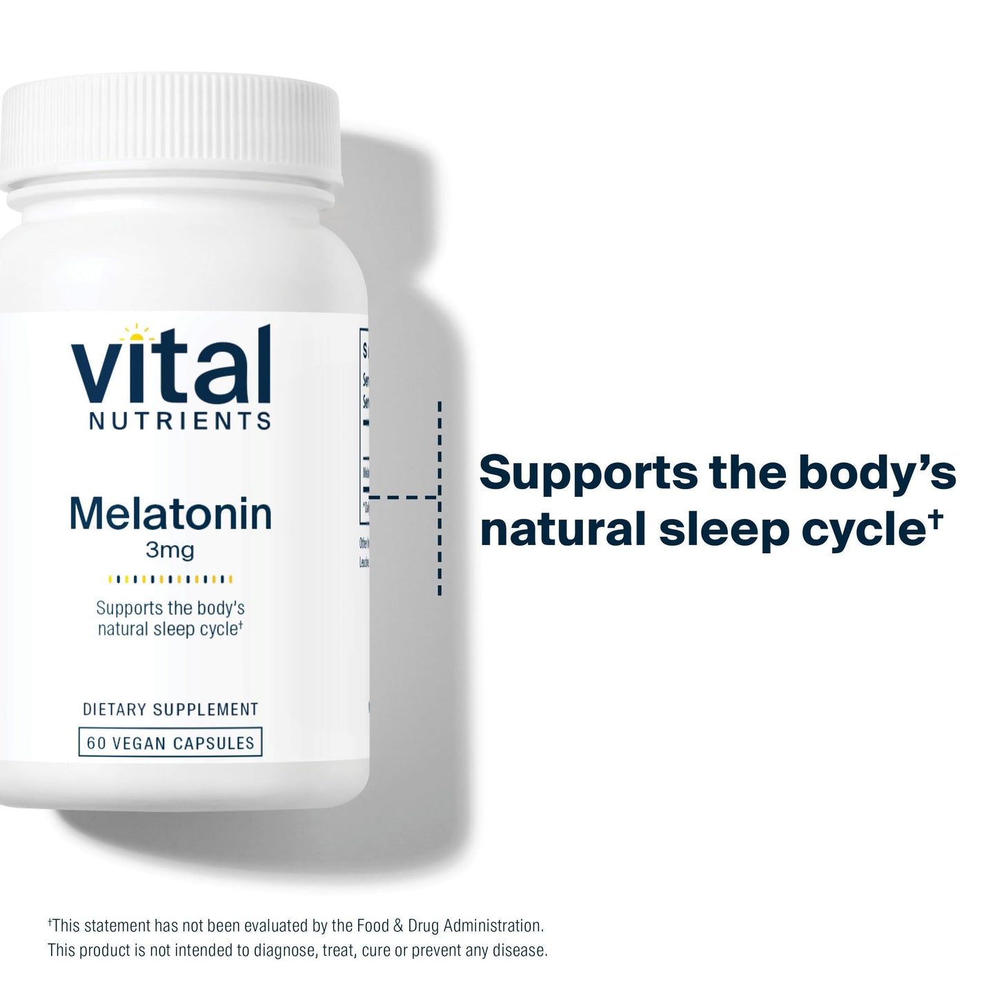 Vital Nutrients Melatonin 3mg Capsule 60 Count
