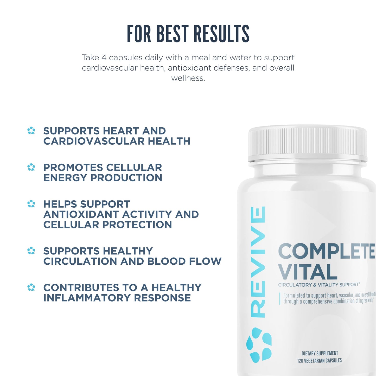 Revive Complete Vital NAC & CoQ10 Capsules, 120 Vegetarian Capsules