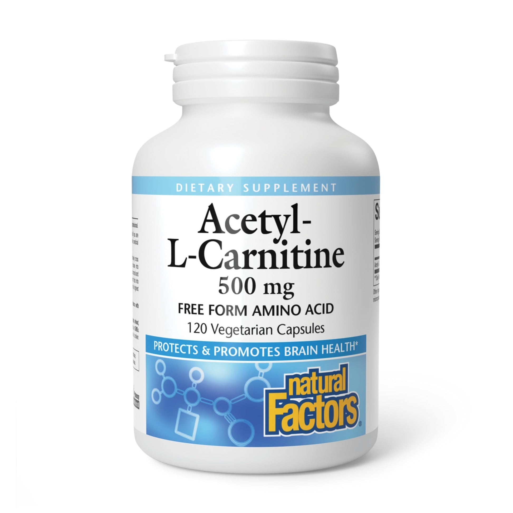 Natural Factors Acetyl L-Carnitine 500 mg, 120 Capsules