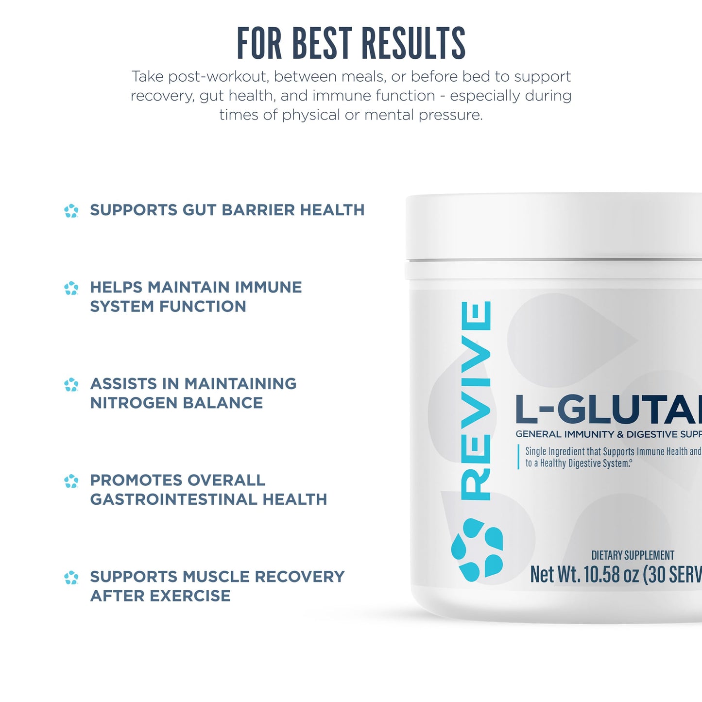 Revive MD Gut L-Glutamine Powder 10.58 Ounce