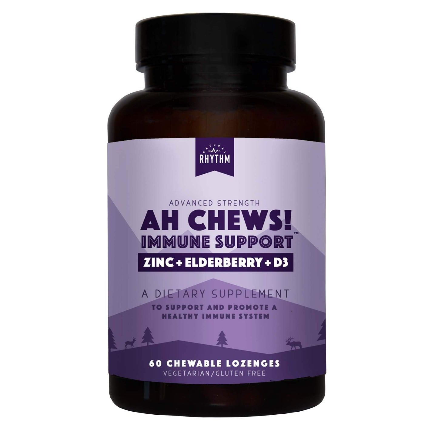 Natural Rhythm Ah Chews Immune Booster Lozenges Chewable 60 Count