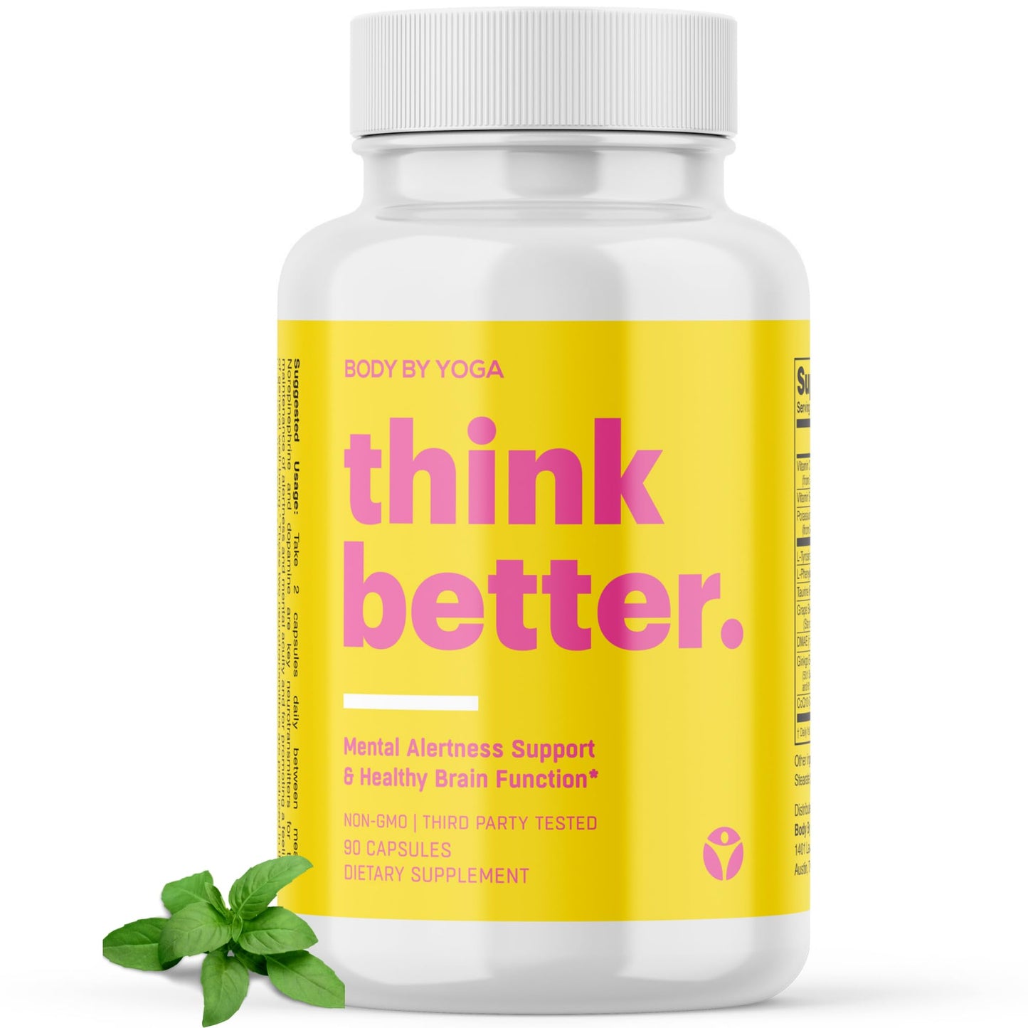 Body By Yoga Think Better Capsule, 90 Count