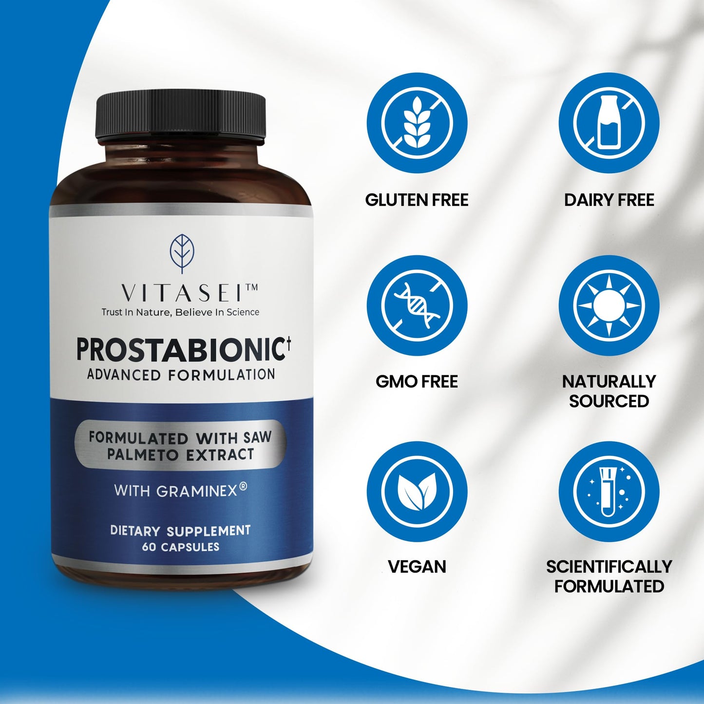 VITASEI Prostabionic Prostate Dietary Supplements Capsules, 60 Count