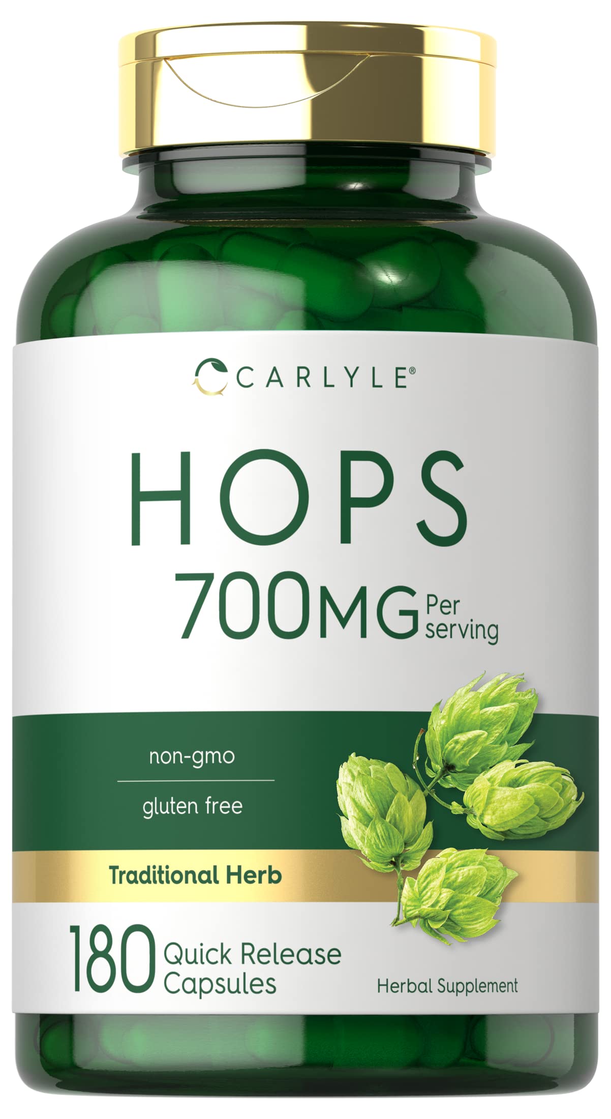 Carlyle Hops Supplement 700mg Capsule, 180 Count