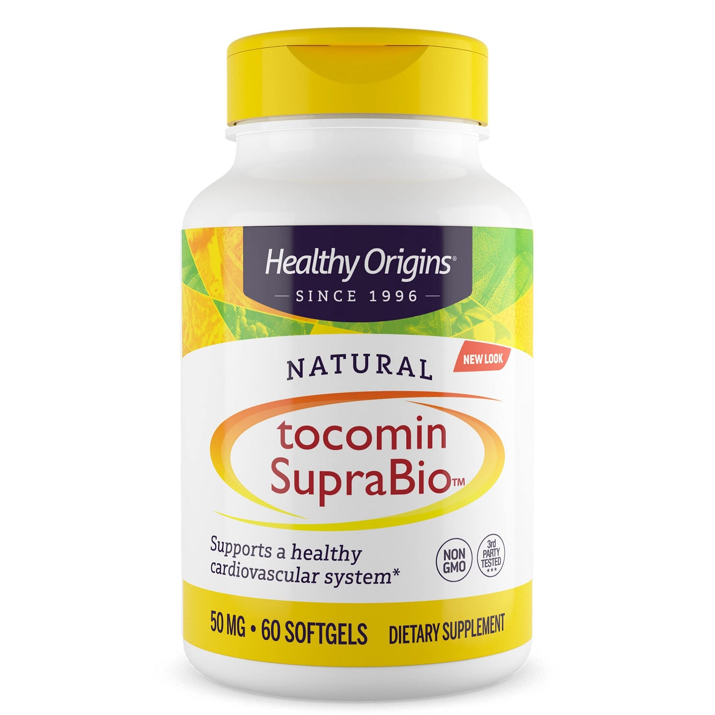 Healthy Origins Tocomin SupraBio Tocotrienols 50 mg Softgel, 60 Count