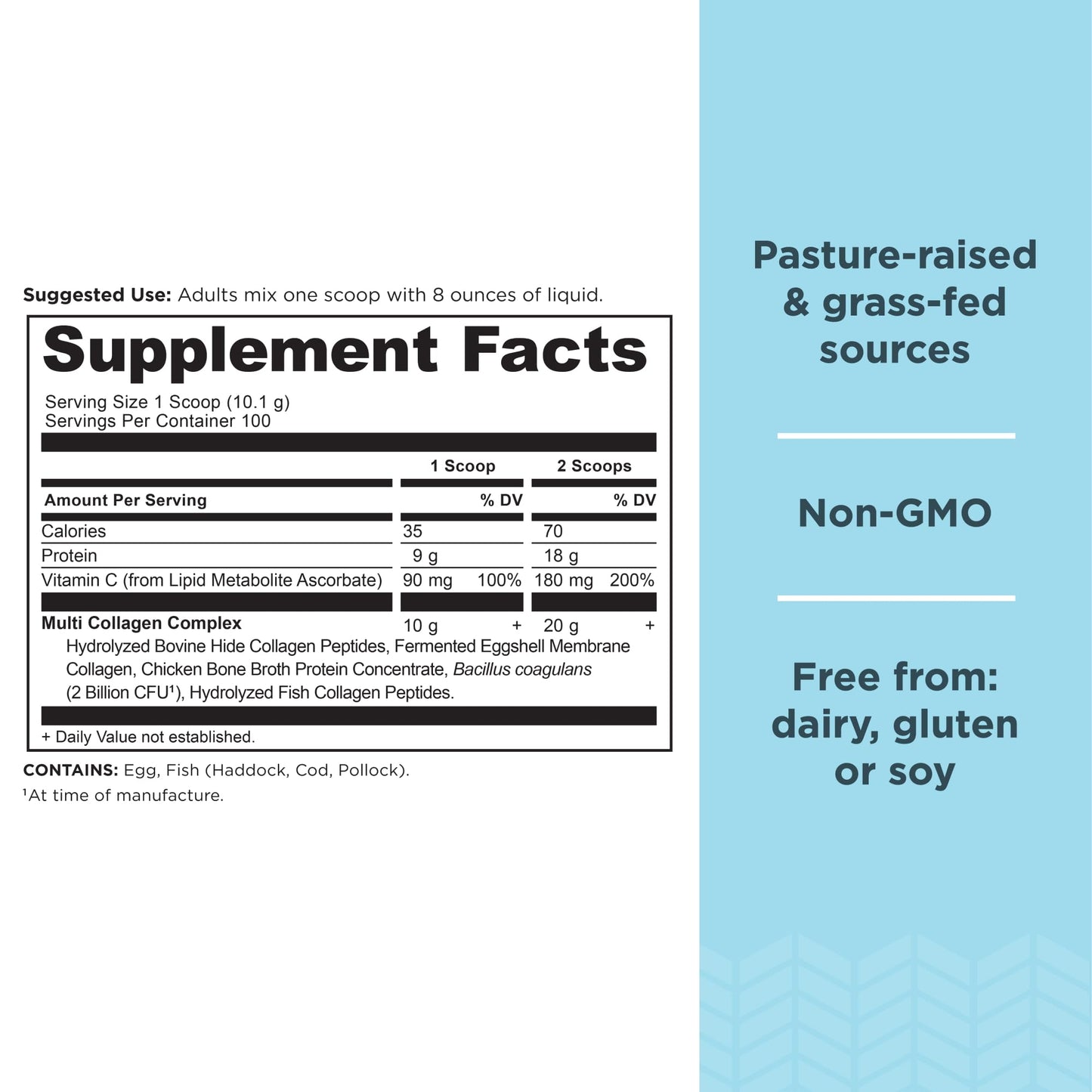 Ancient Nutrition Collagen Peptides Powder, Multi Collagen Protein, Unflavored, 100 Servings