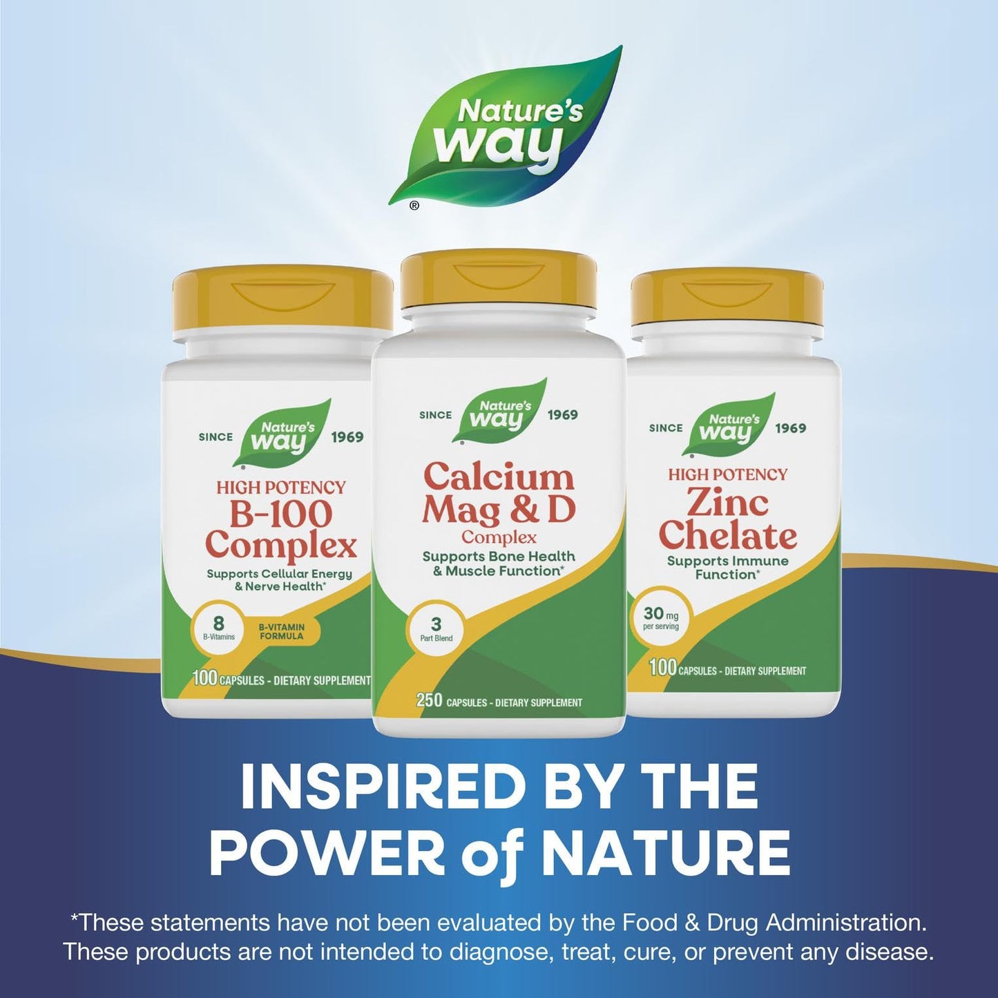 Nature's Way Calcium-Magnesium-Vitamin D Capsule, 250 Count