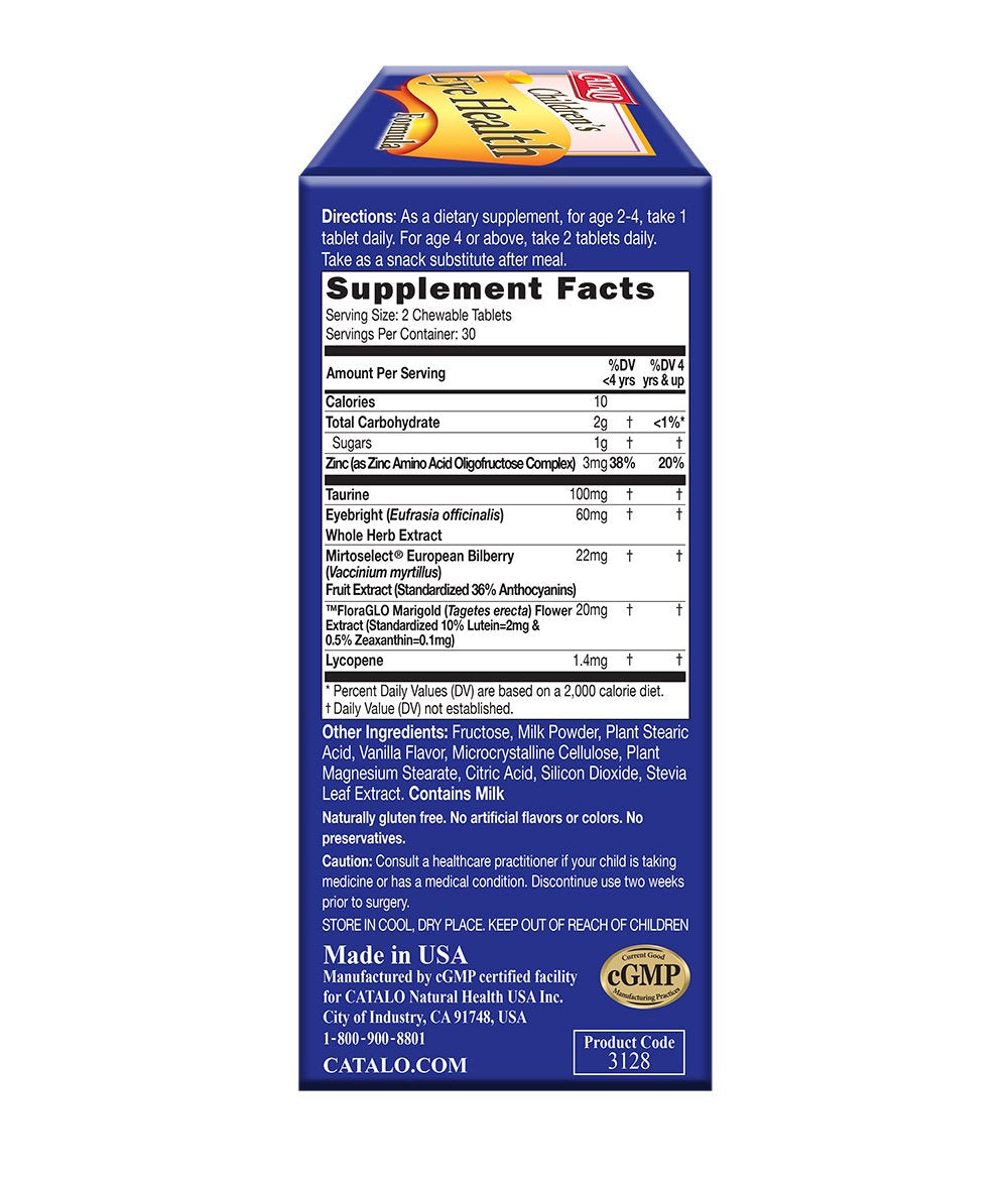 CATALO Children's Eye Health Formula Chewable Tablets 60 Count