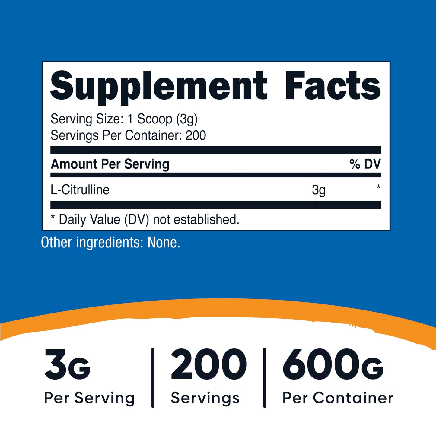 Nutricost Pure L-Citrulline (Base) Powder, 1.32 Pound