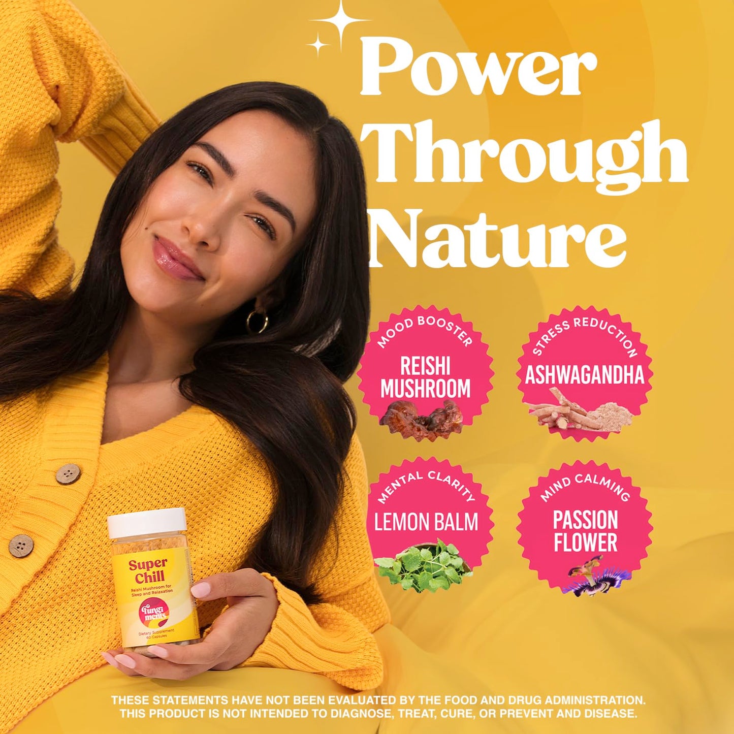 Fungiments Super Chill Reishi Mushroom Supplement 60 Capsules