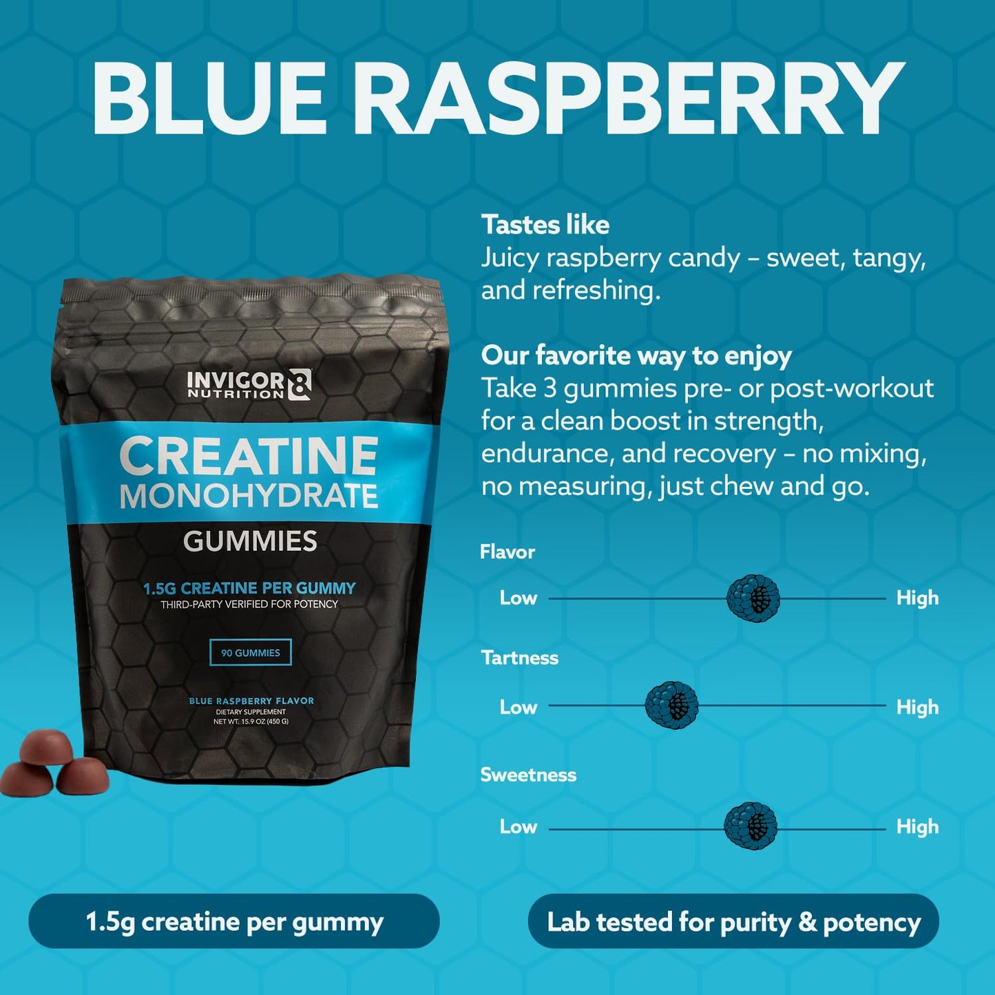 INVIGOR8 Creatine Gummies 90 Gummies