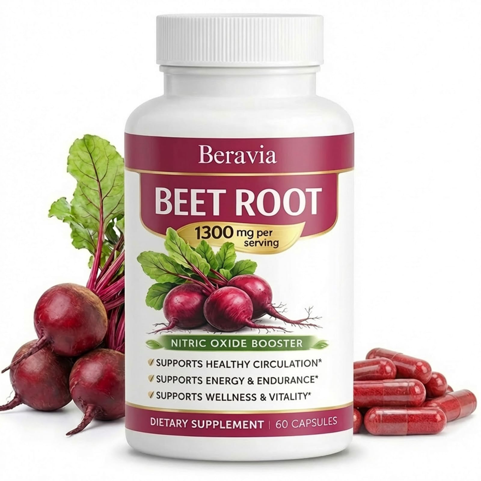 Skaal Beravia Organic Beet Root Capsules 60 Count