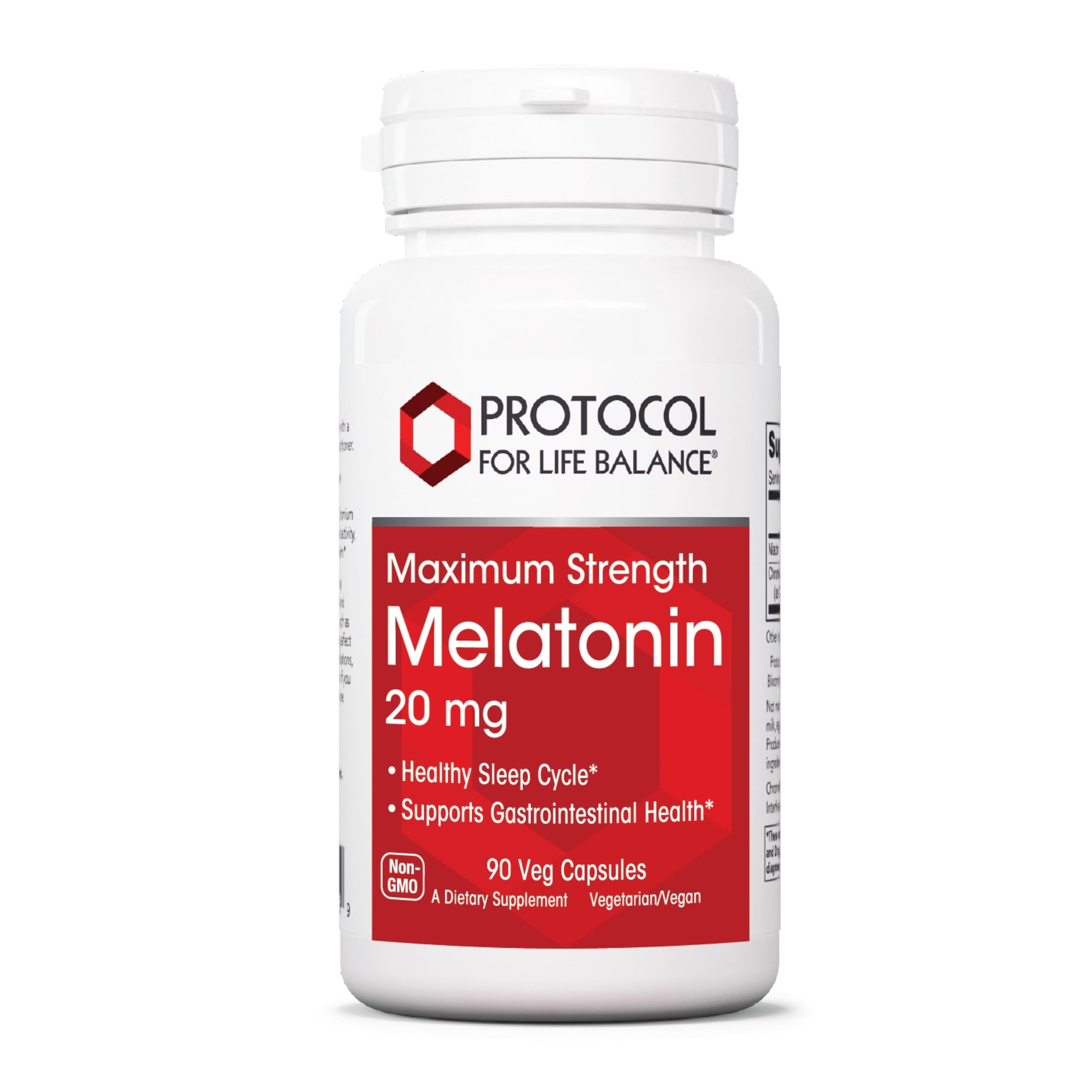 PROTOCOL FOR LIFE BALANCE Melatonin 20 mg Maximum Strength Capsule 90 Count