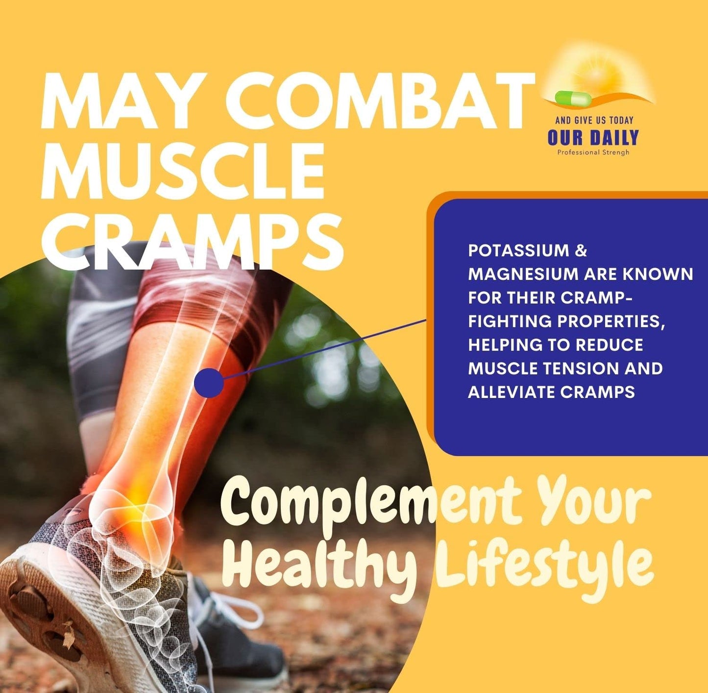AND GIVE US TODAY OUR DAILY Our Daily Vites Magnesium Potassium Complex Capsules 90 Count