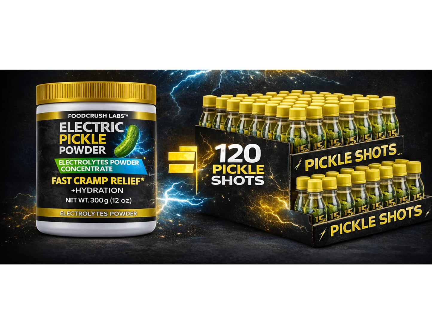 Food Crush Electric Pickle Drink-Electrolytes Powder 15.87 oz