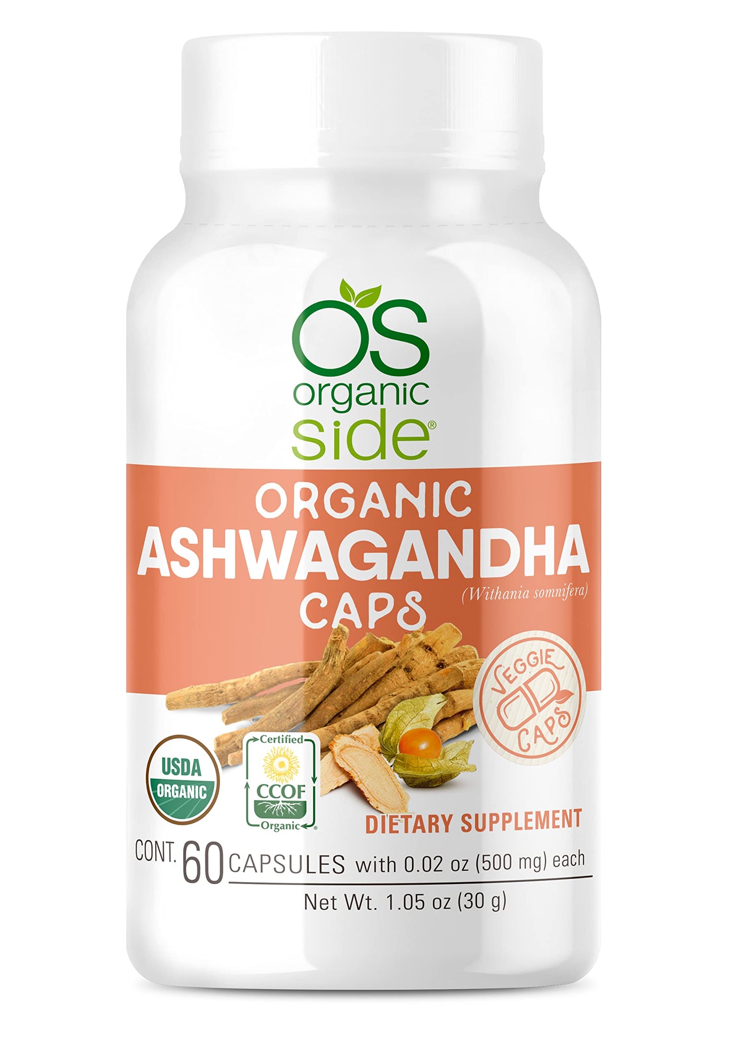 OS Organic Side Ashwagandha 1000 mg Capsule 60 Count