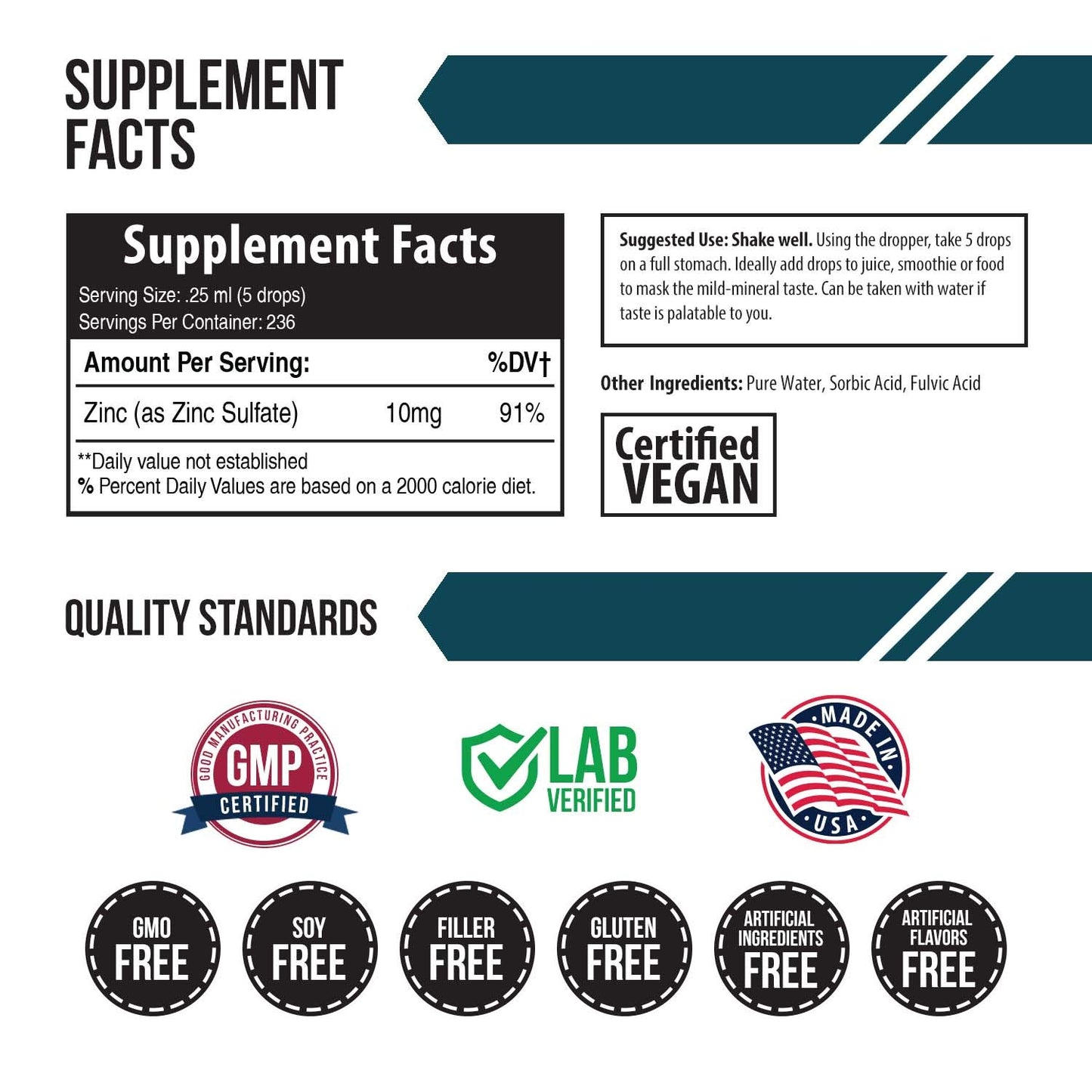 Triquetra Health Organic Spirulina Powder Plus Liquid Ionic Zinc, Powder & Liquid, 2