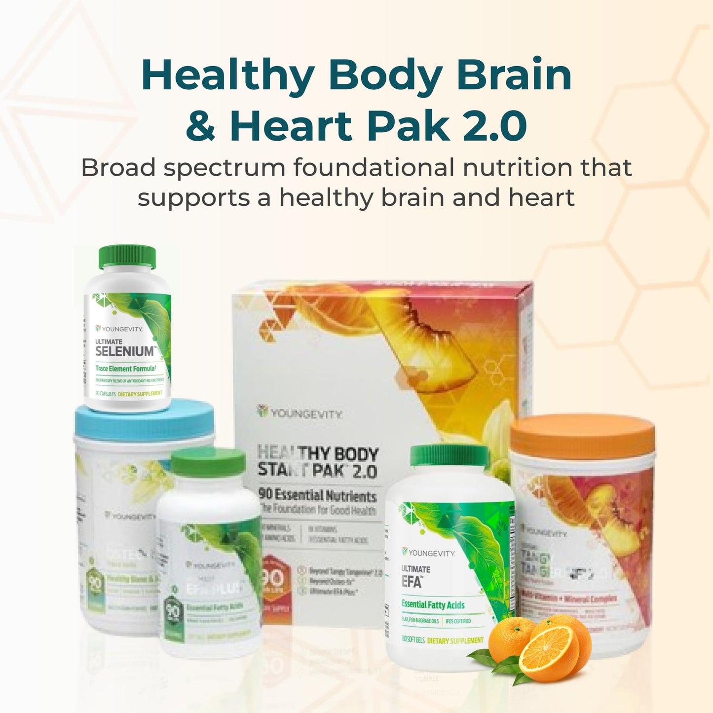 Youngevity Healthy Body Brain and Heart Pack 2.0 Capsules 30