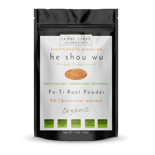 Cedar Creek Essentials Fo-ti Root Extract Organic He Shou Wu 20:1 Cured Powder Concentrate Powder 4