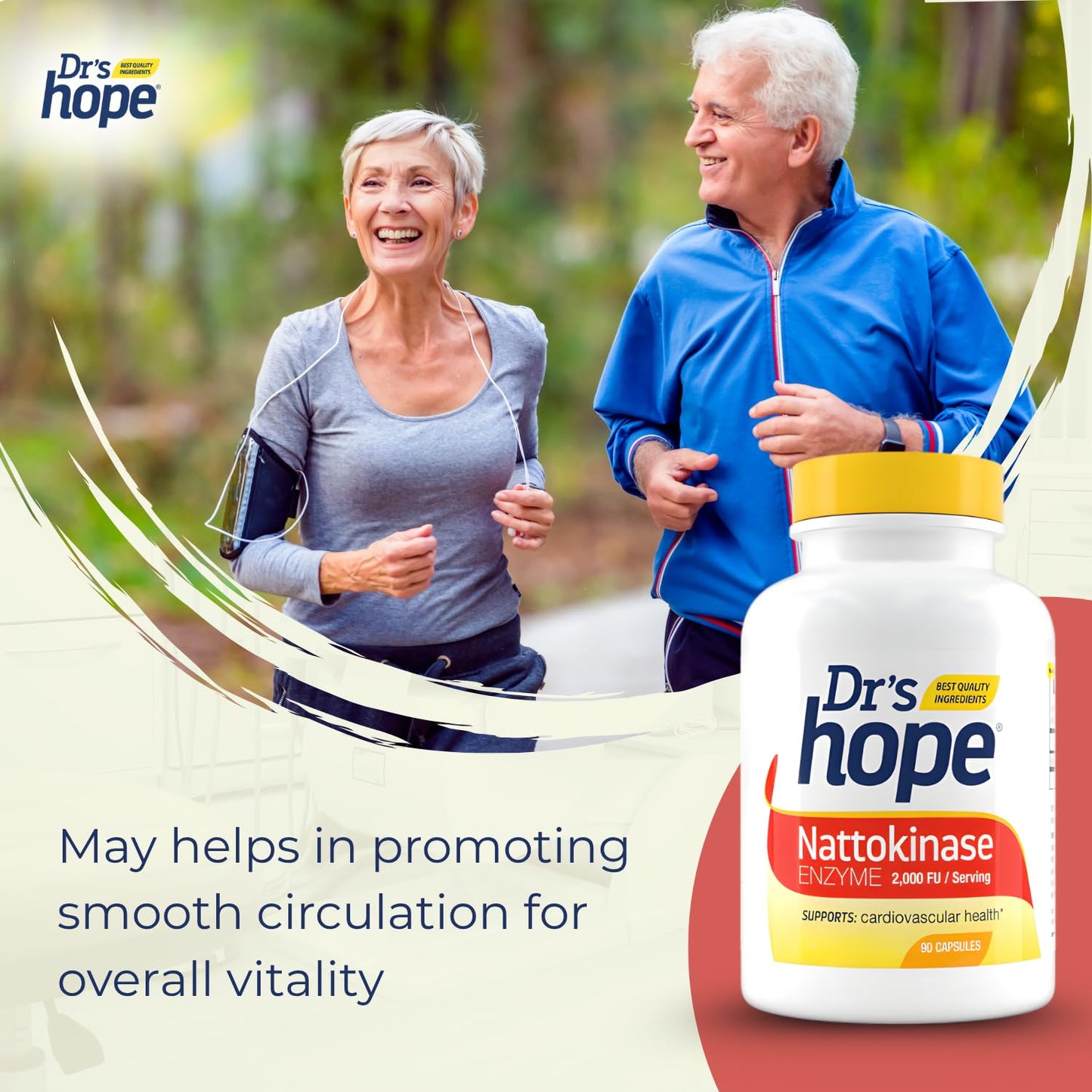 Dr’s Hope Nattokinase Supplement 2000 FU Capsules 90 Count