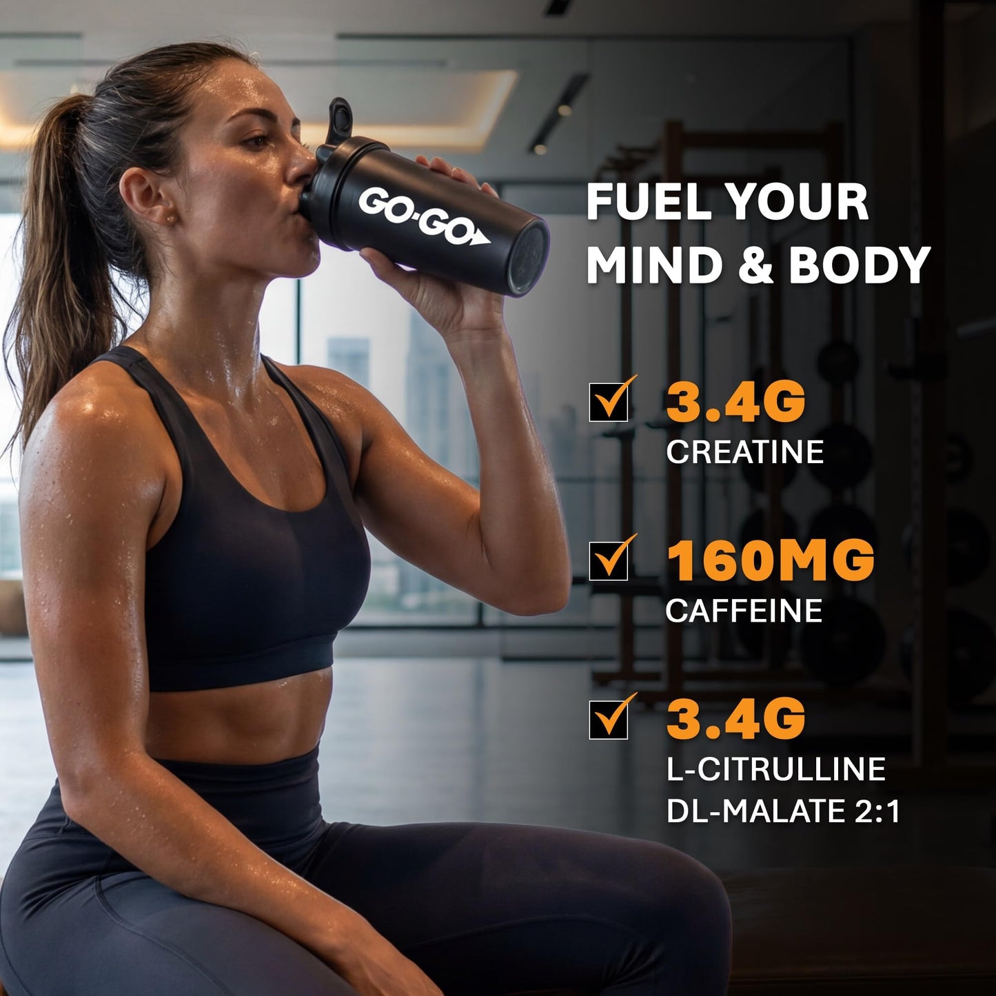 KAFECORE GO – GO POWDER Pre Workout Powder, 18.6 oz