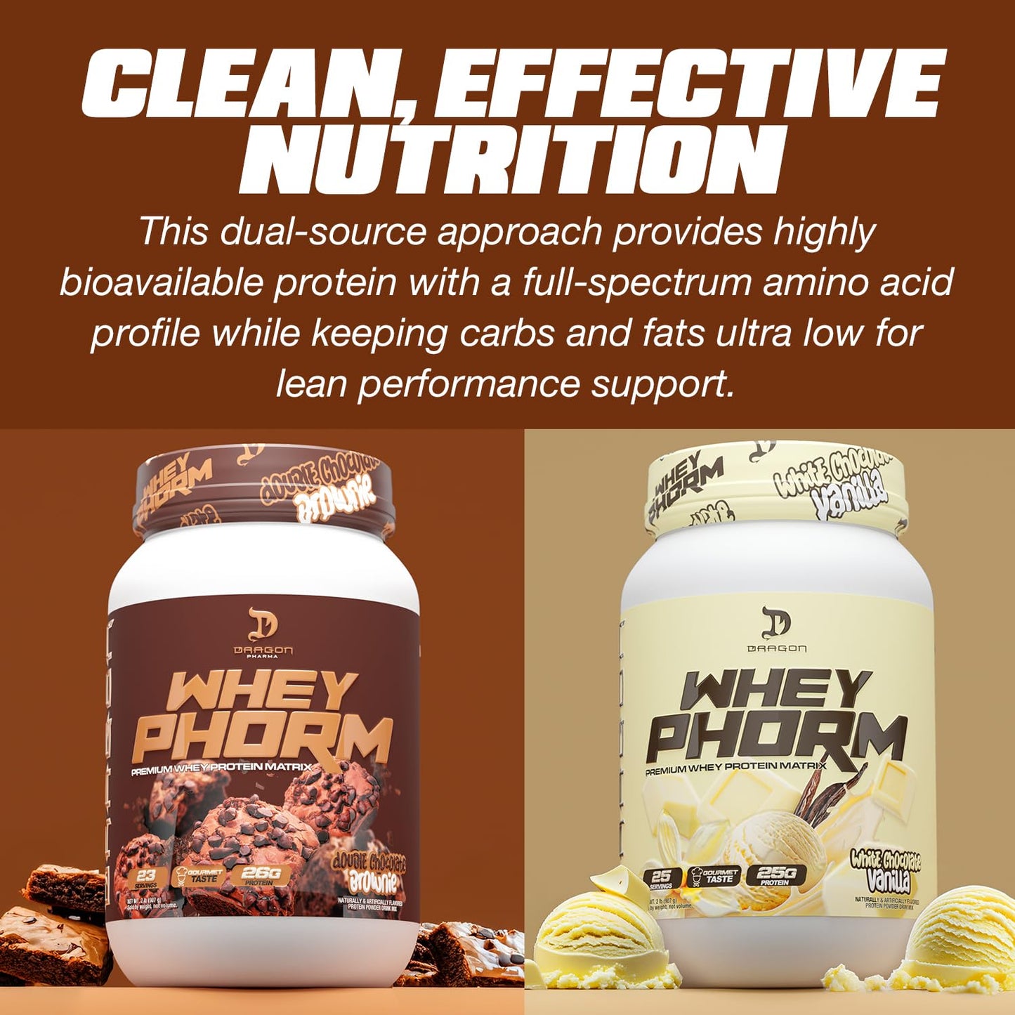Dragon Pharma WheyPhorm Whey Protein Blend Powder, 80 Servings, 5 lb