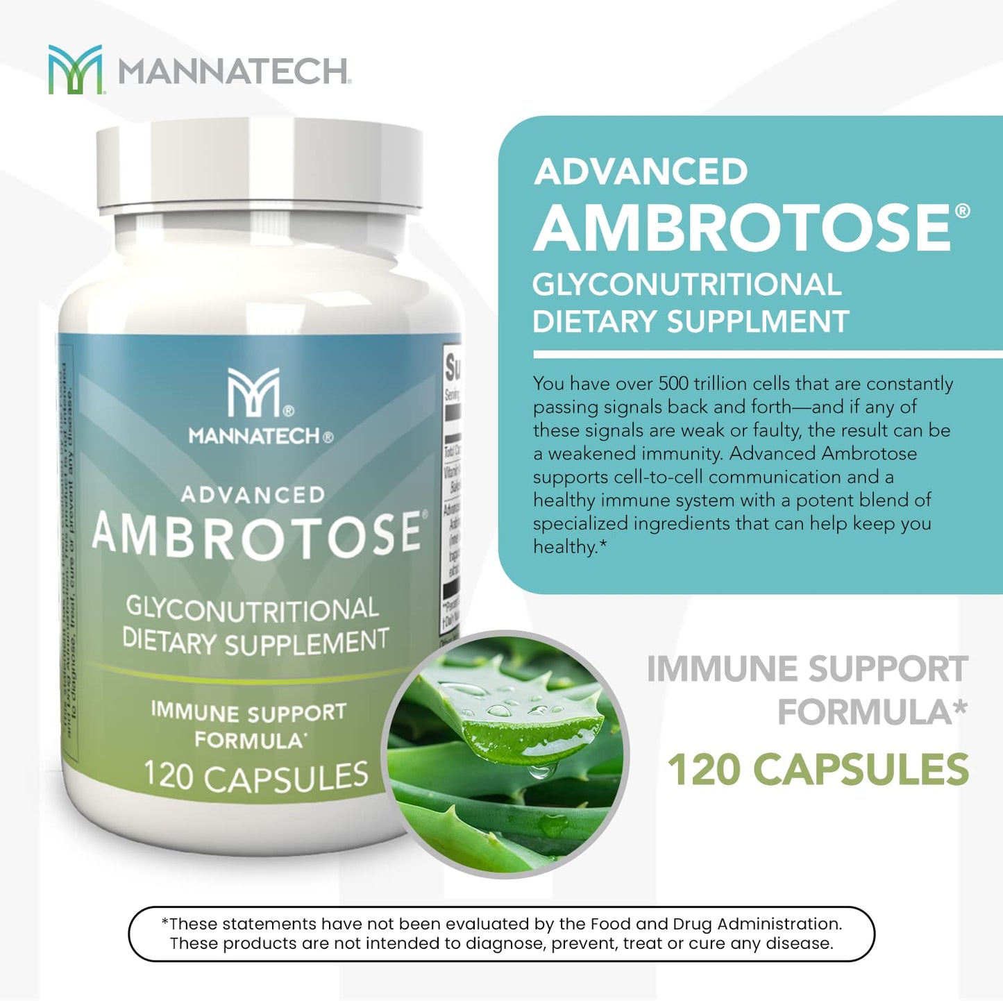Mannatech Advanced Ambrotose Capsules 120