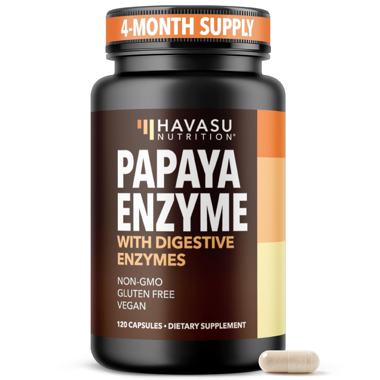 HAVASU NUTRITION Papaya Enzymes for Digestion Support Capsules 120