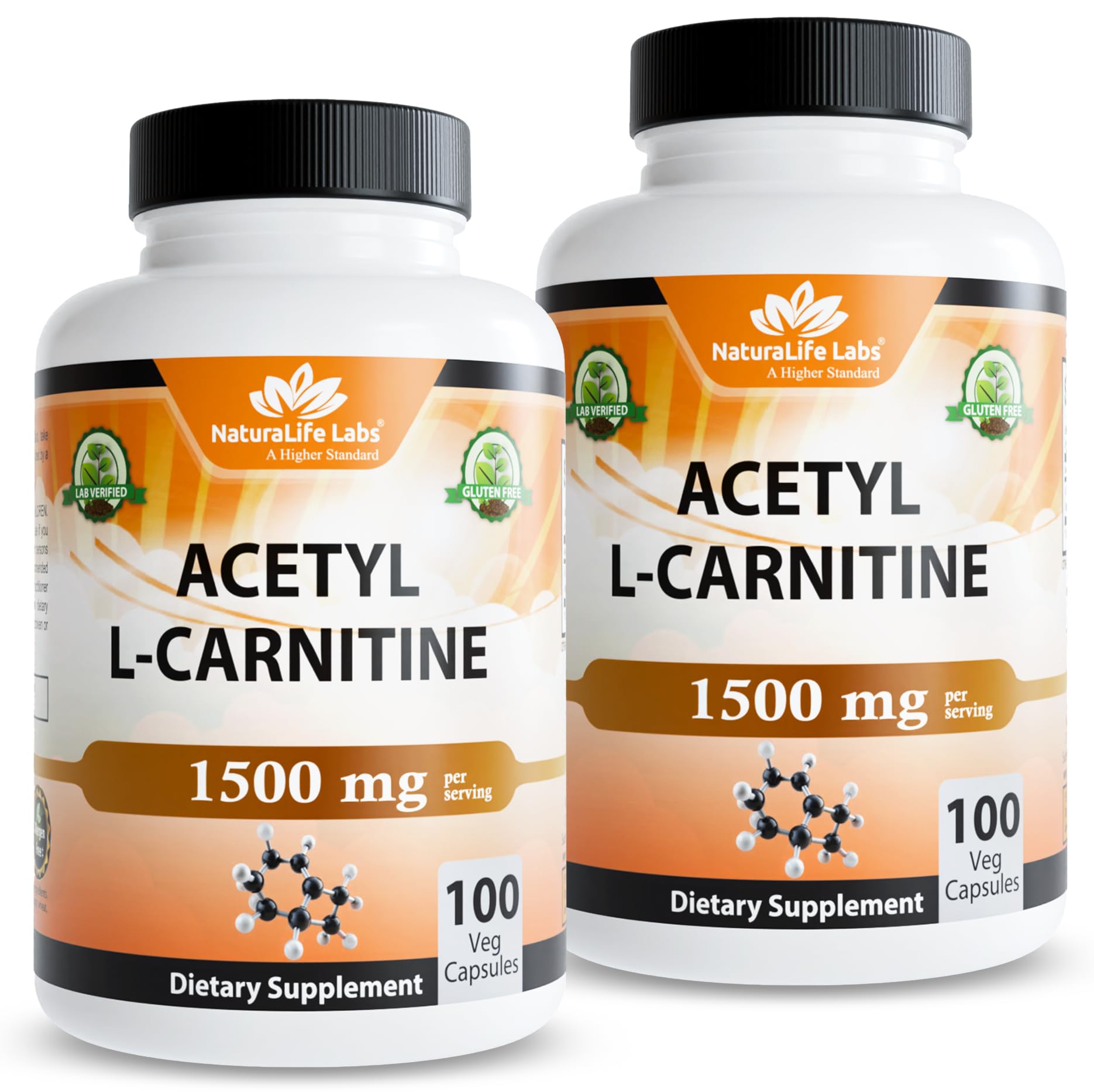 NaturaLife Labs Acetyl L-Carnitine (ALCAR) Capsule, 200 Capsules