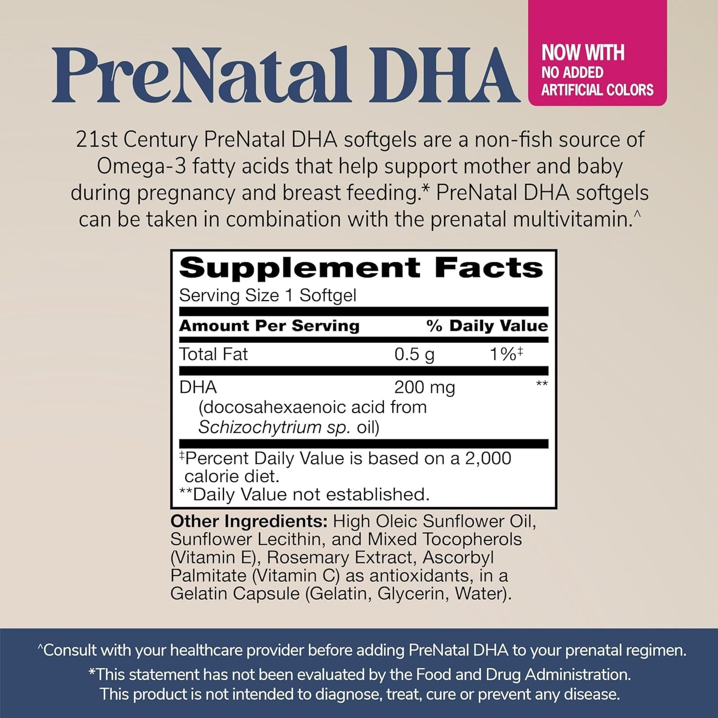 21st Century PreNatal DHA Softgels, 90 Softgels