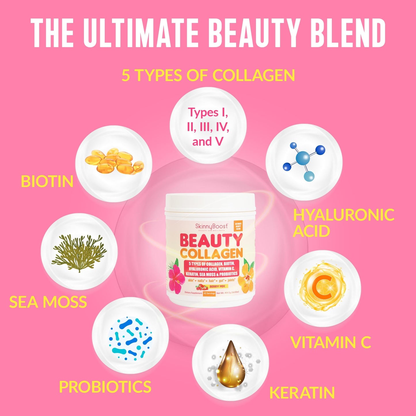 SkinnyBoost Beauty Collagen Powder 1 Pound
