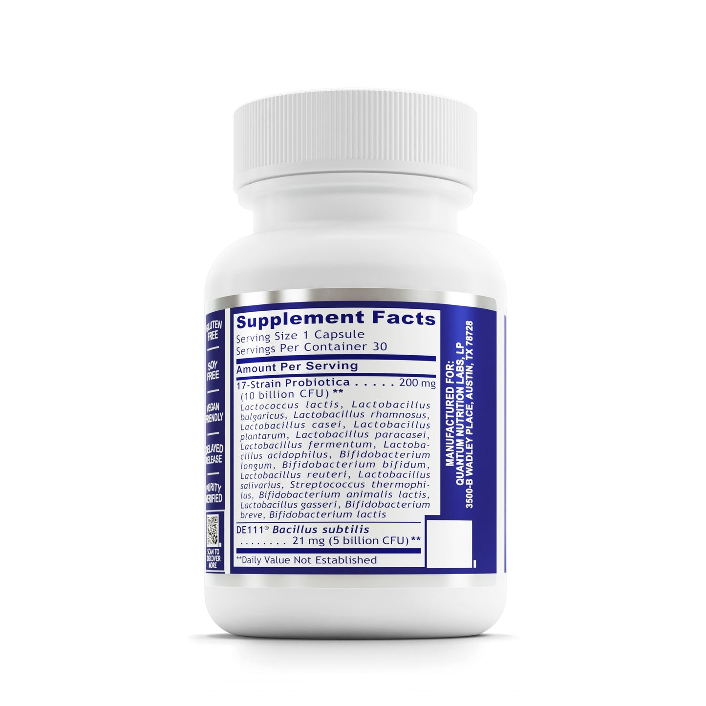 Quantum Nutrition Probiotic Daily 18 Capsules, 30 Count