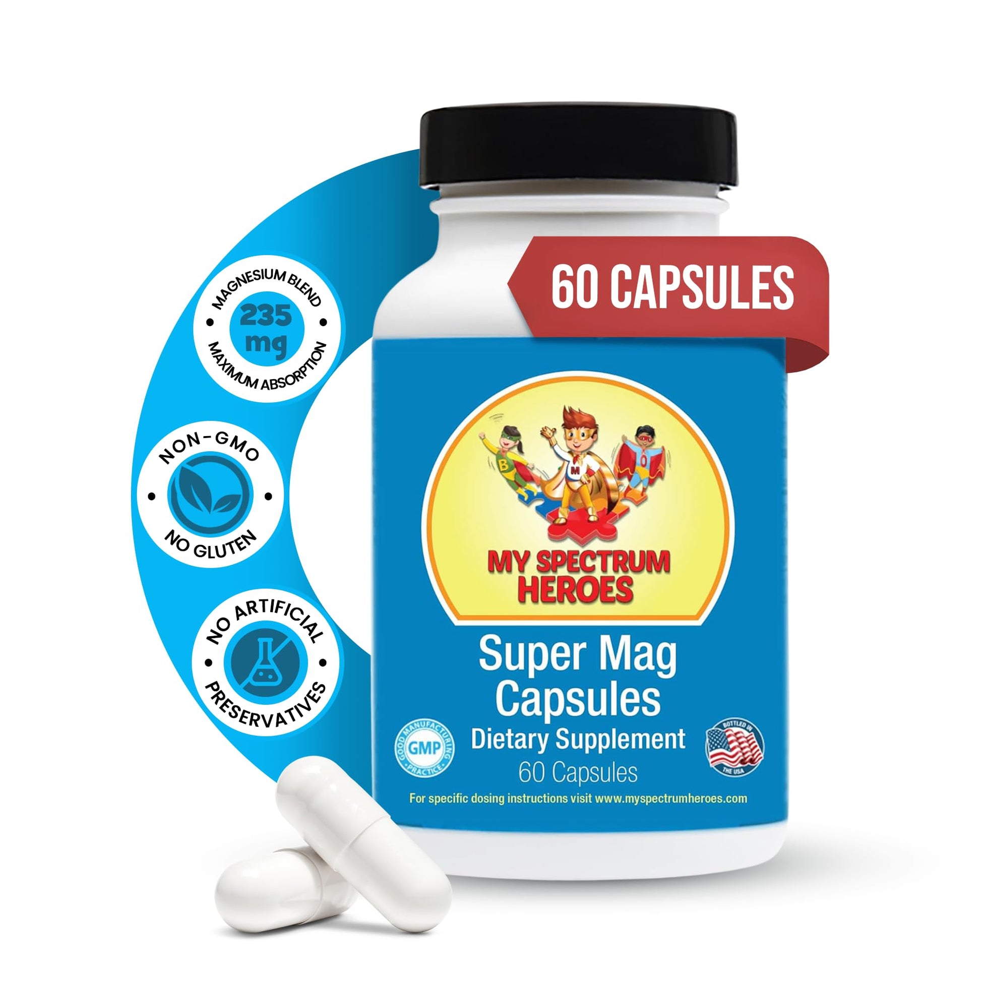 My Spectrum Heroes Magnesium Capsules 60 Capsules