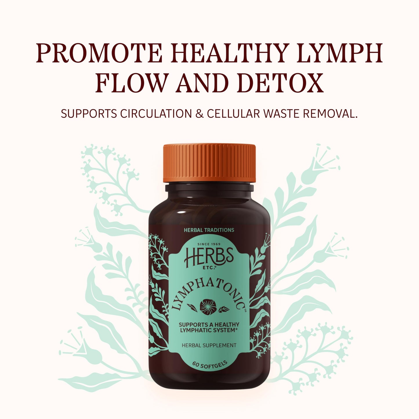 Herbs Etc. Lymphatonic Softgels, Immune & Lymphatic Support, 60 Count