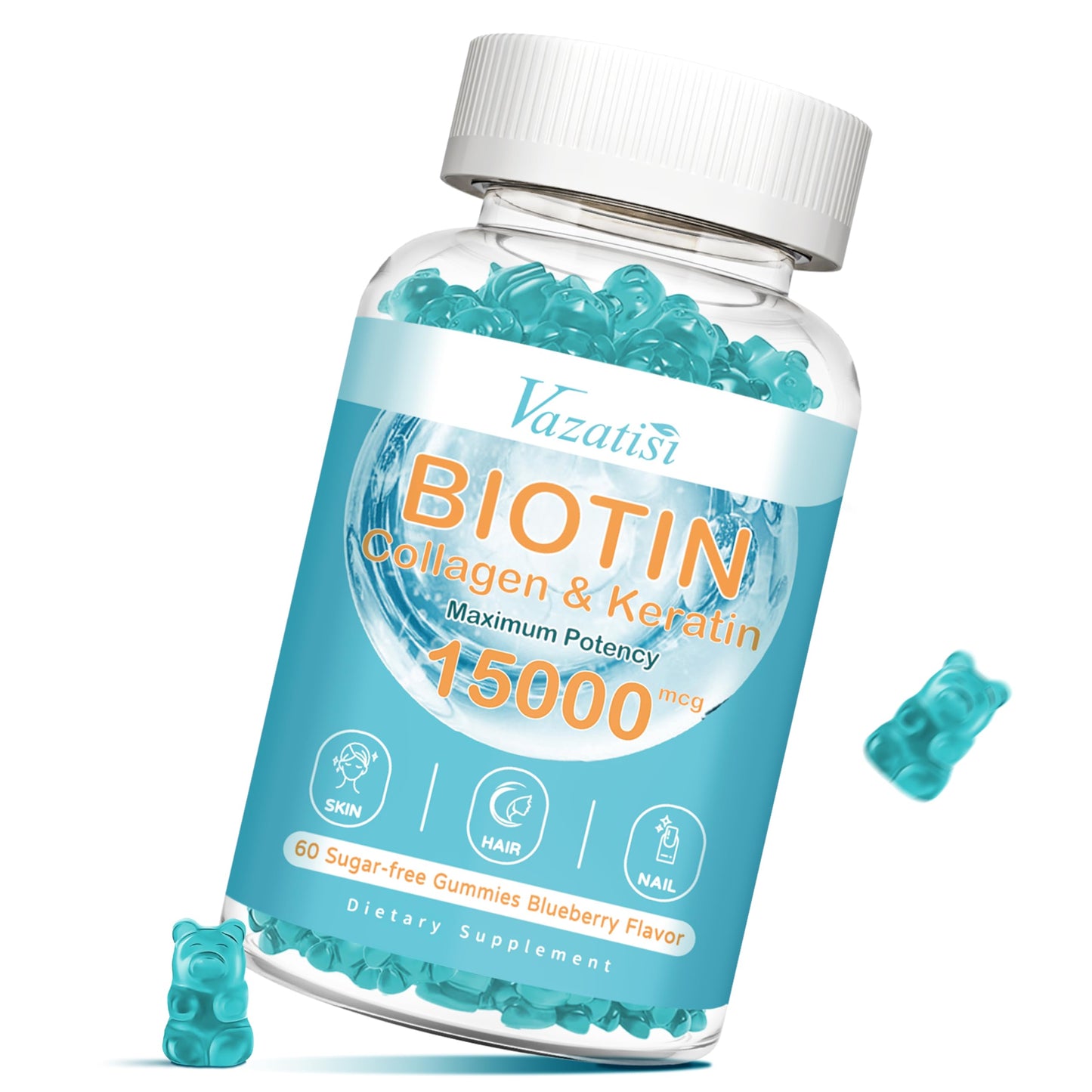 Vazatisi Biotin with Collagen Gummies 60 Count