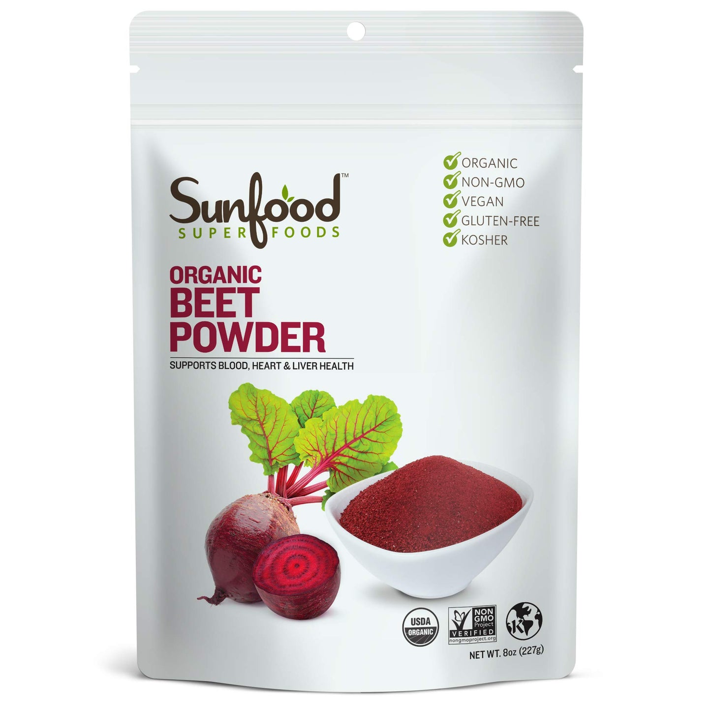 Sunfood Superfoods Organic Beet Root Powder 8 oz