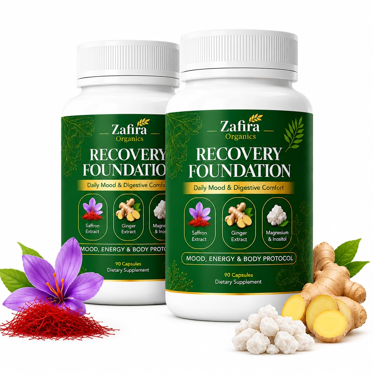 Zafira Organics Recovery Foundation Supplement Capsules 90