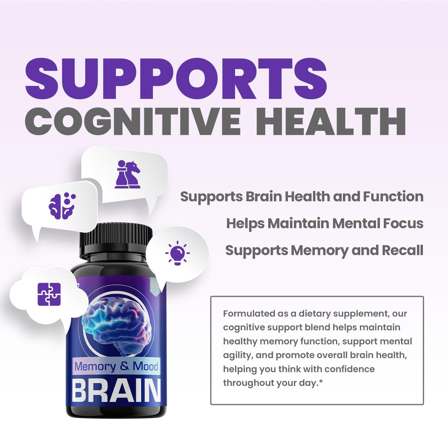 Indelo Memory Mood Supplement Capsules, 60 Capsules