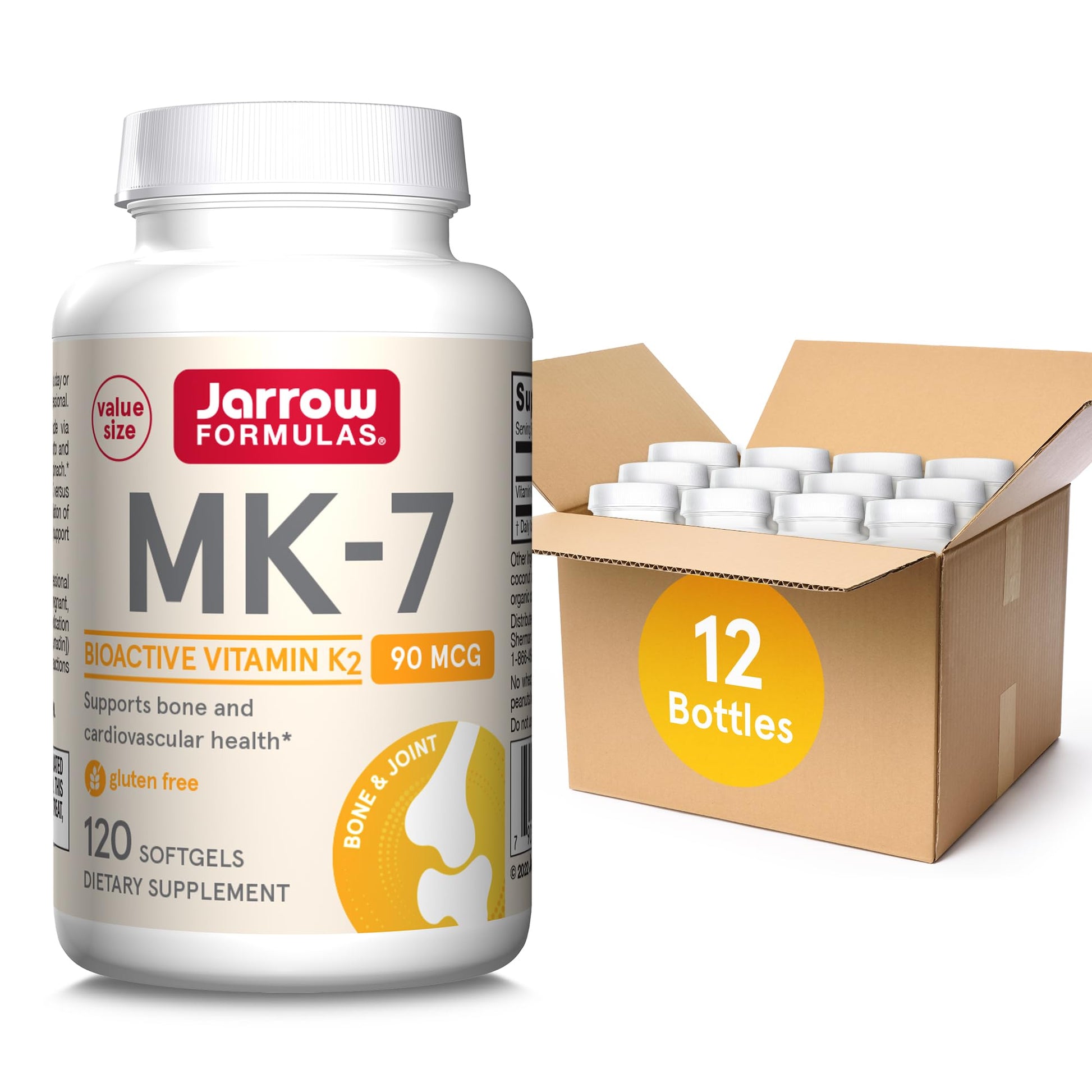 Jarrow Formulas MK-7 90mcg Vitamin K2 Softgels 1440 Count