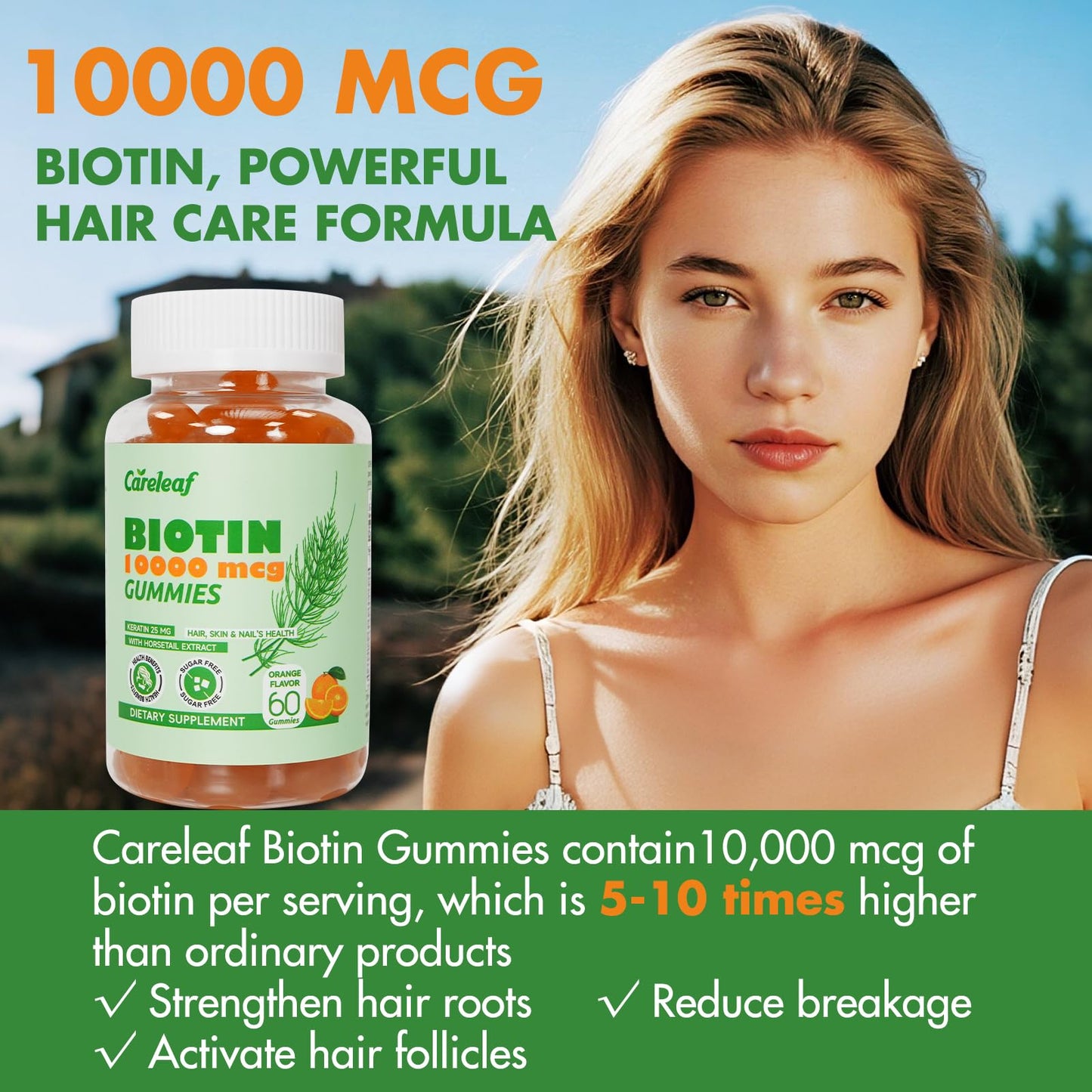 careleaf Biotin Gummies 60 Count